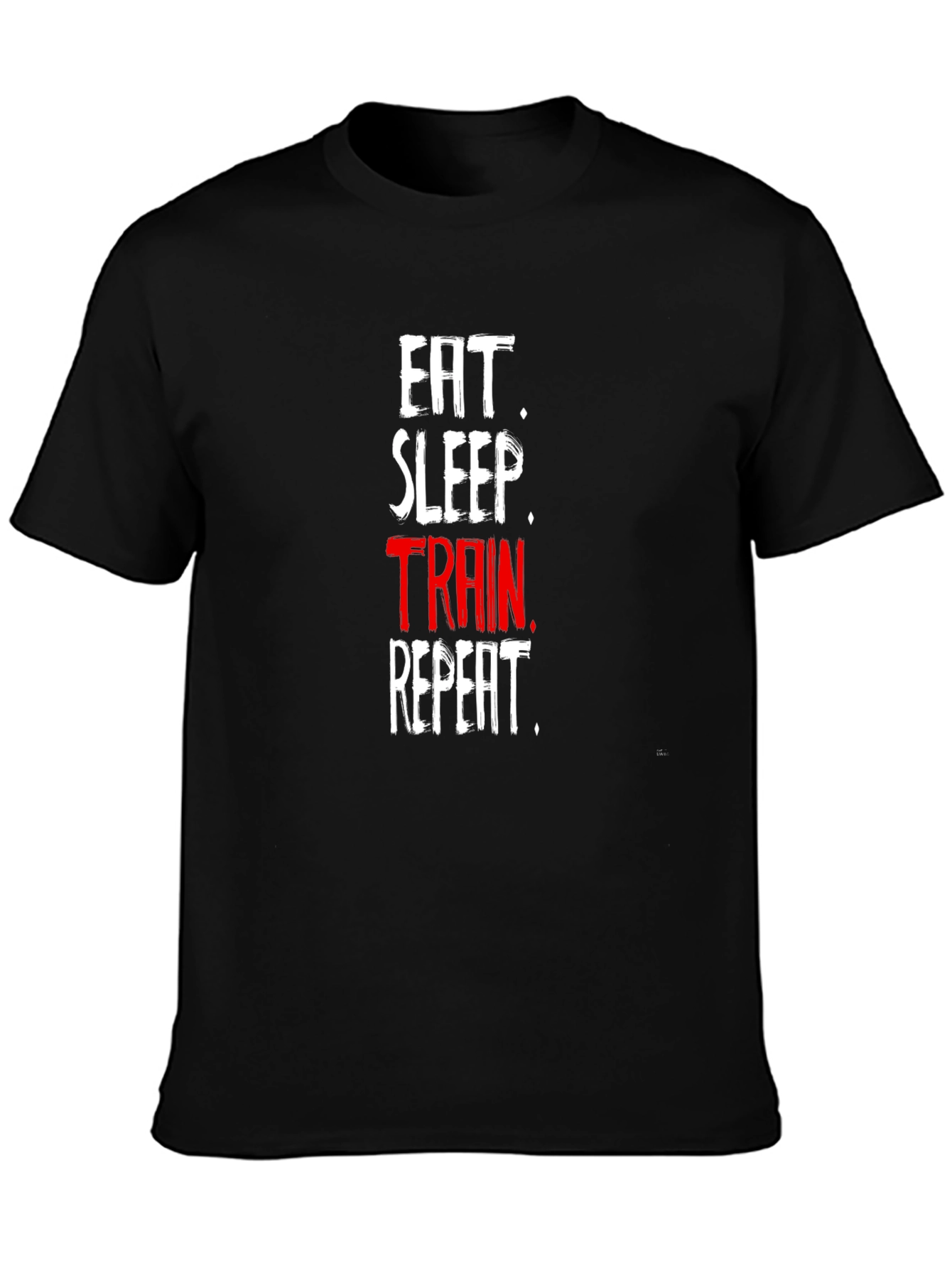 Eat Sleep Train Repeat Black T-Shirt