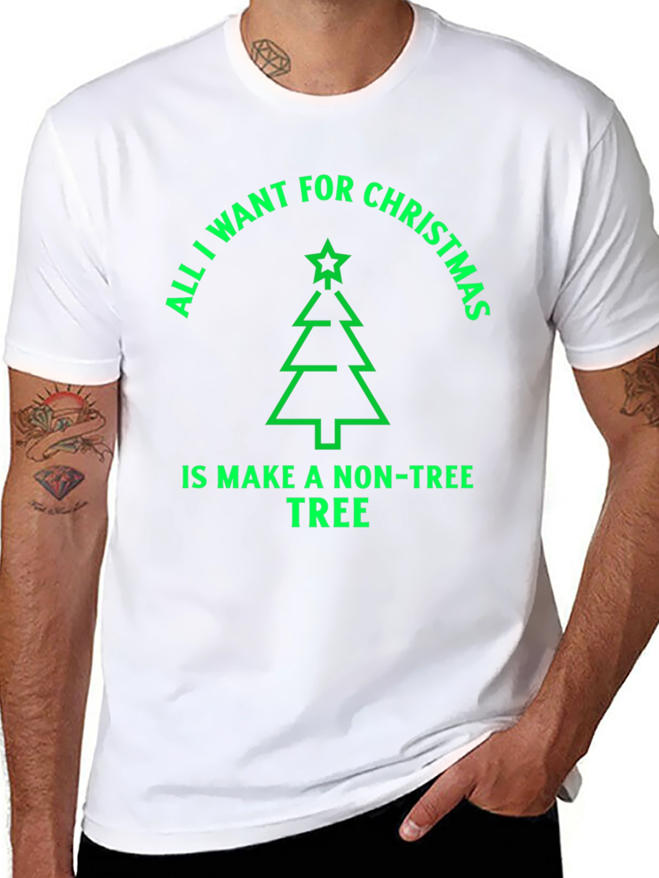 Funny Christmas Tree T-Shirt - Non-Tree