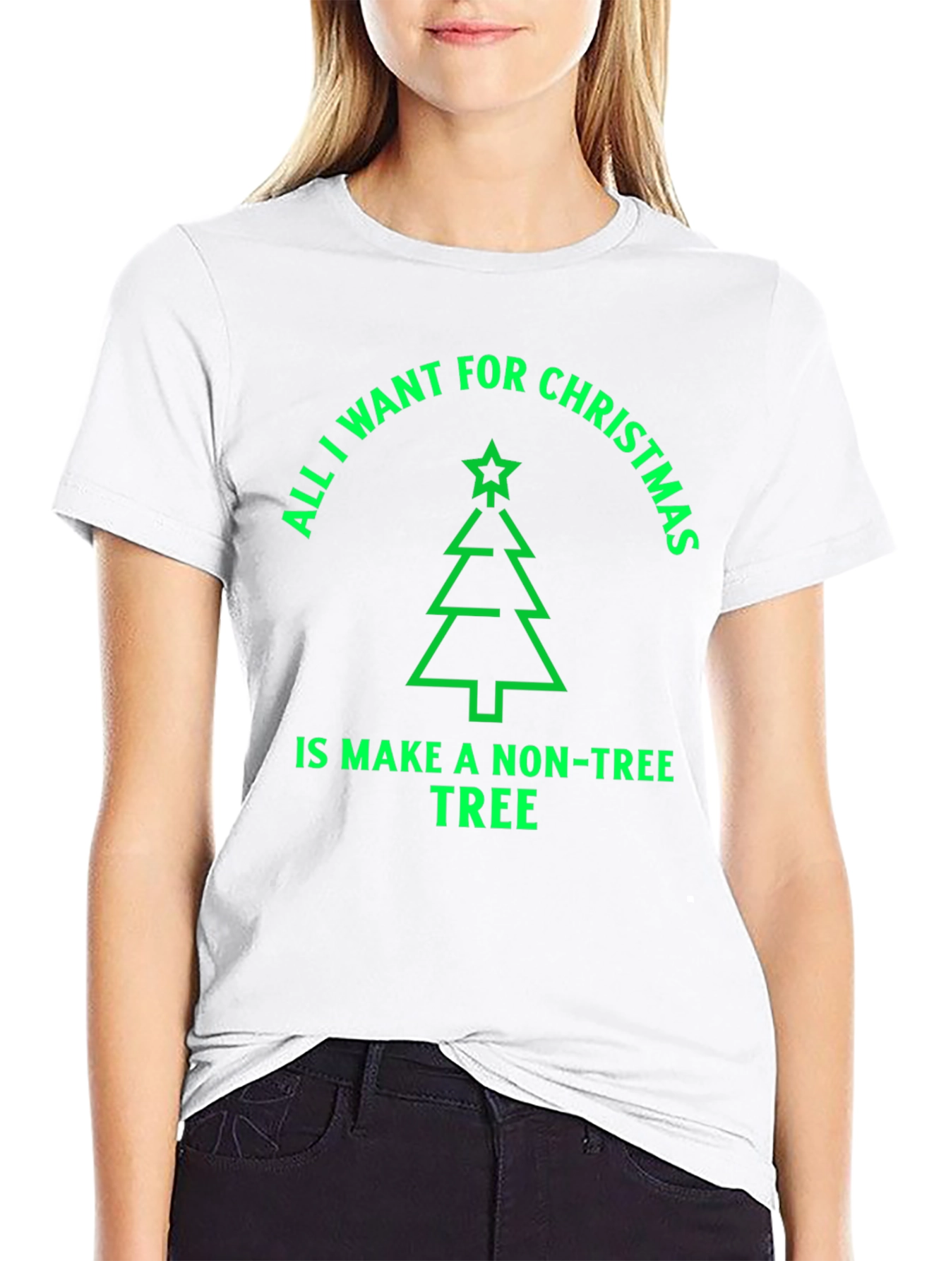 Funny Christmas Tree T-Shirt - Non-Tree