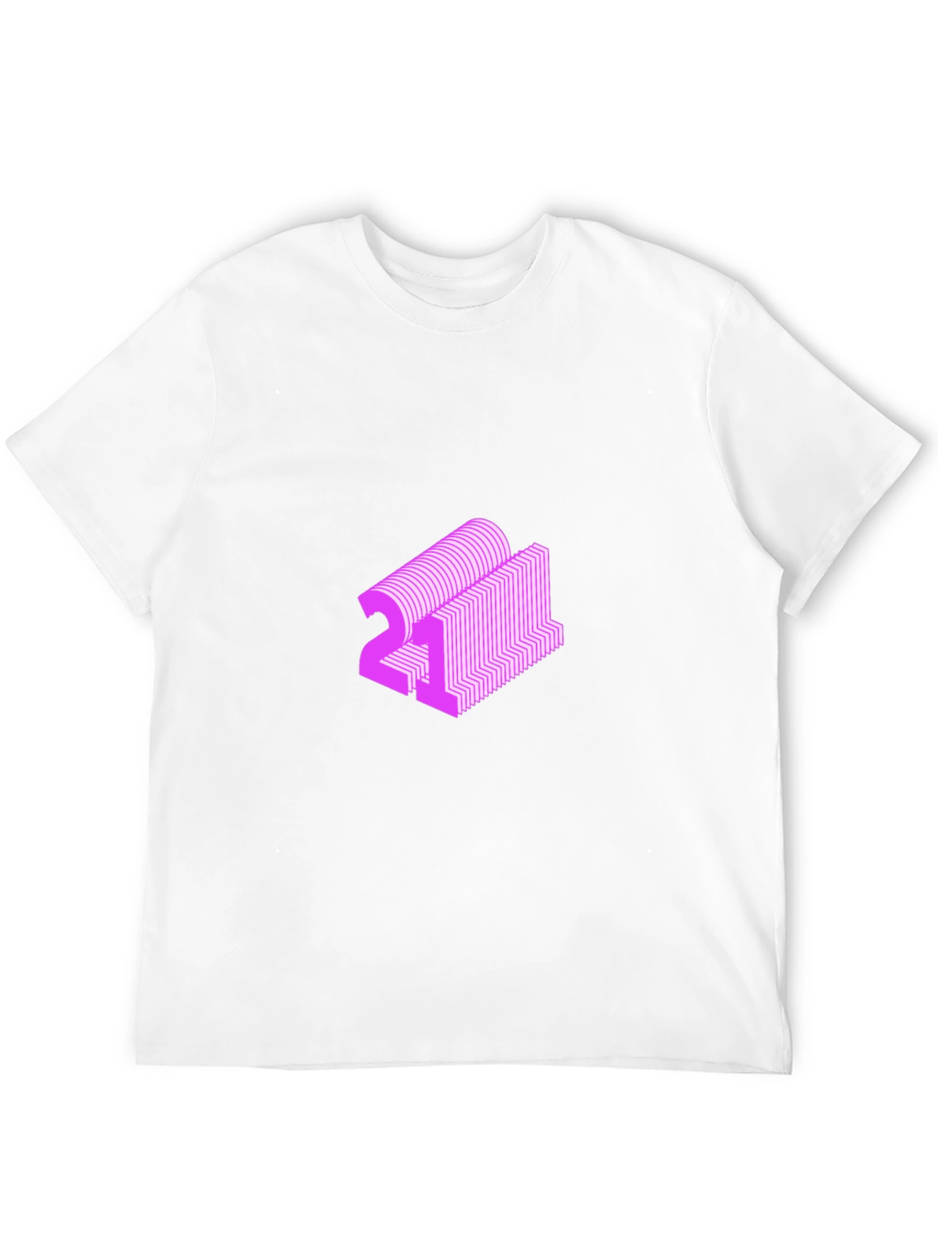 Abstract Pink 21 Graphic Black T-Shirt