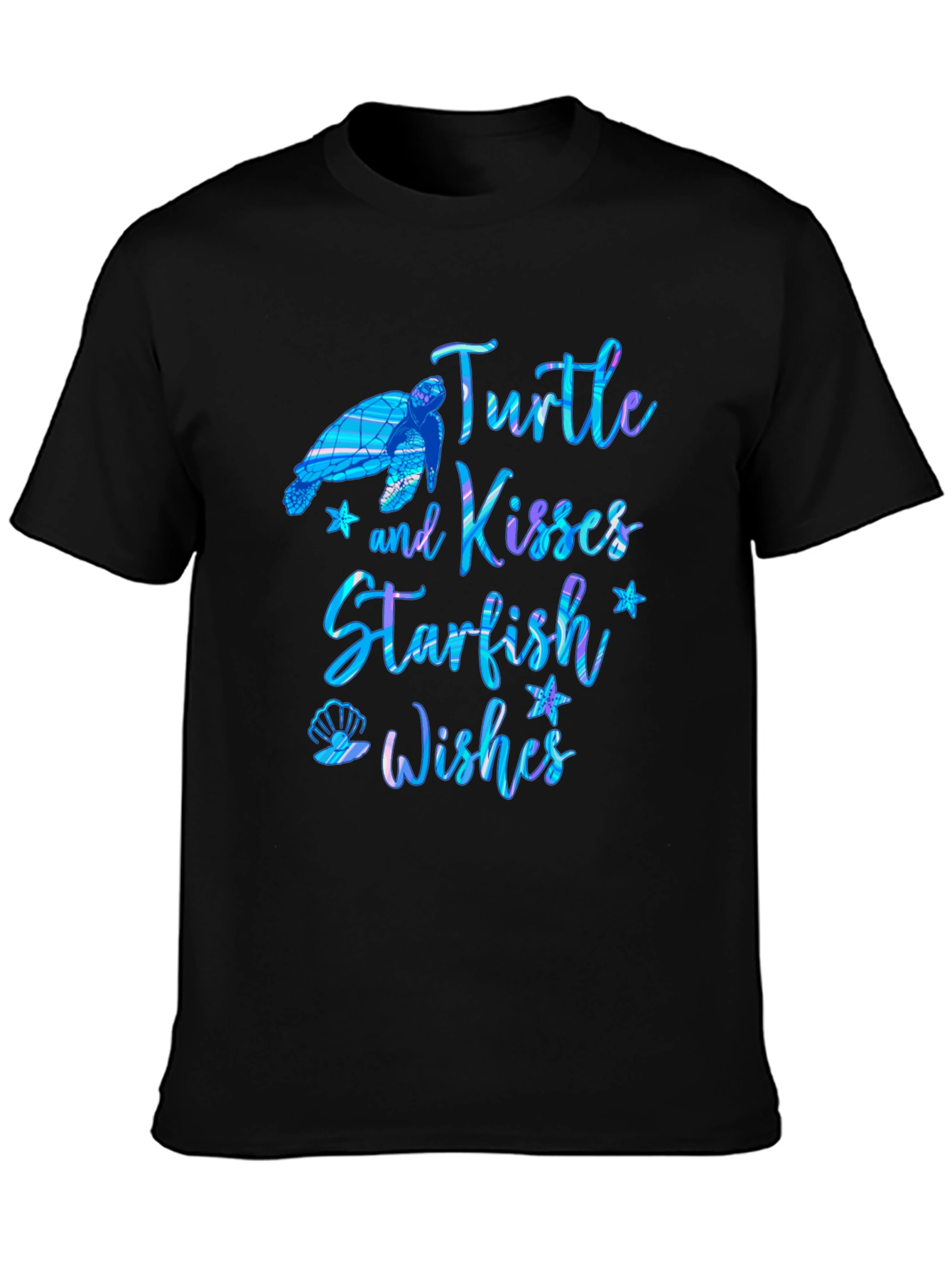 Turtle Kisses Starfish Wishes Graphic T-Shirt