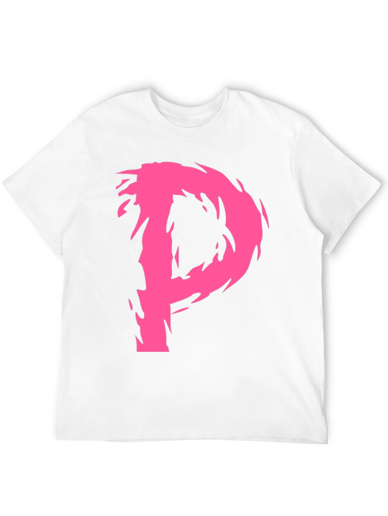 Edgy Pink P Graphic Black T-Shirt