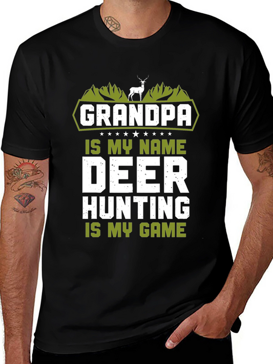 Grandpa Deer Hunting Graphic T-Shirt