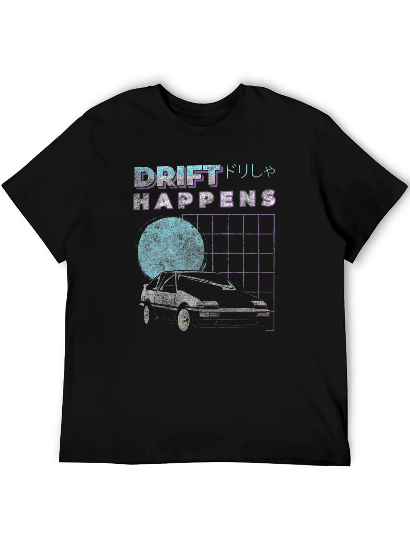 Drift Happens Graphic Tee - Retro Car Design