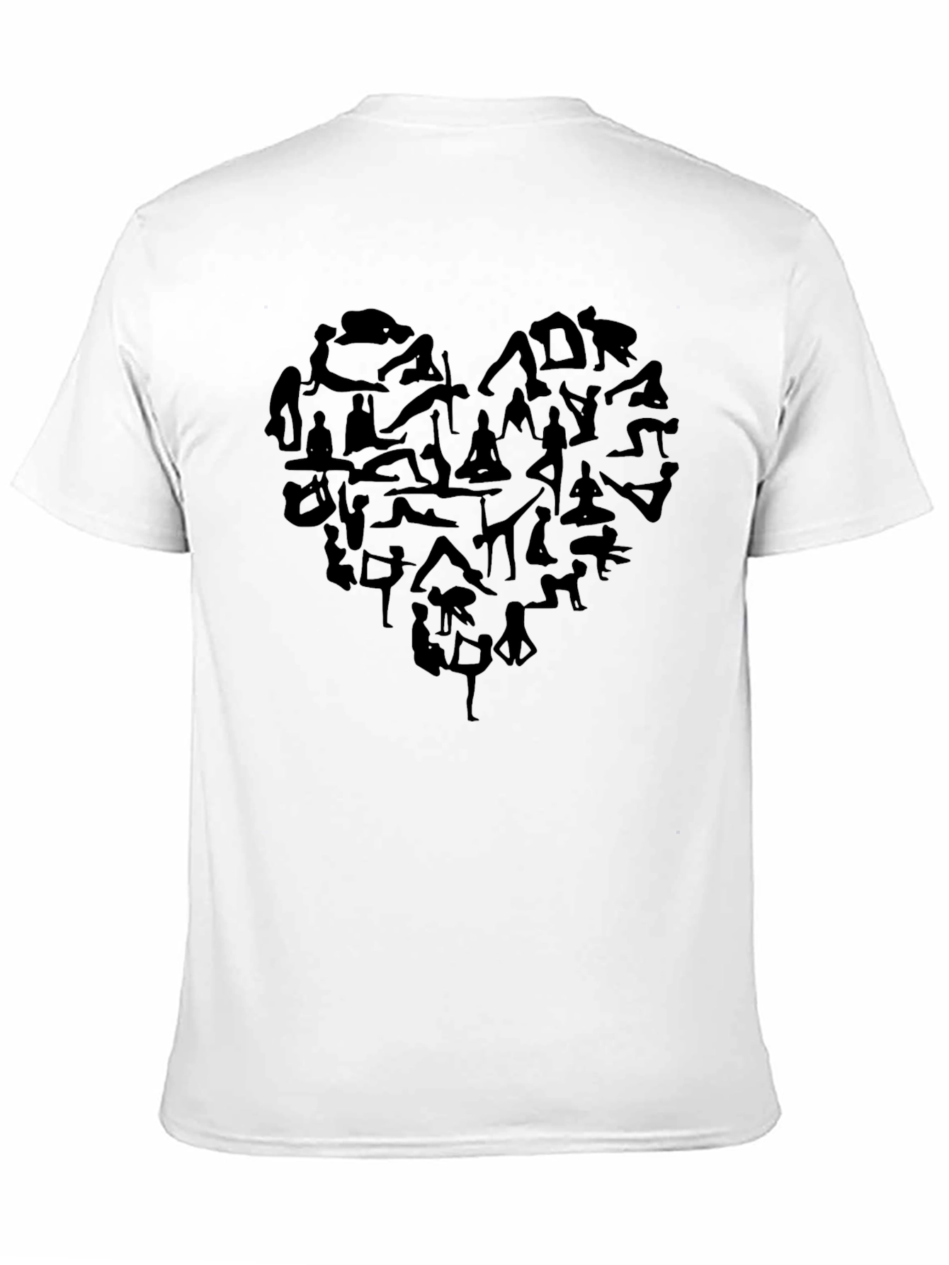 Yoga Heart Graphic Tee - Soft Black T-Shirt