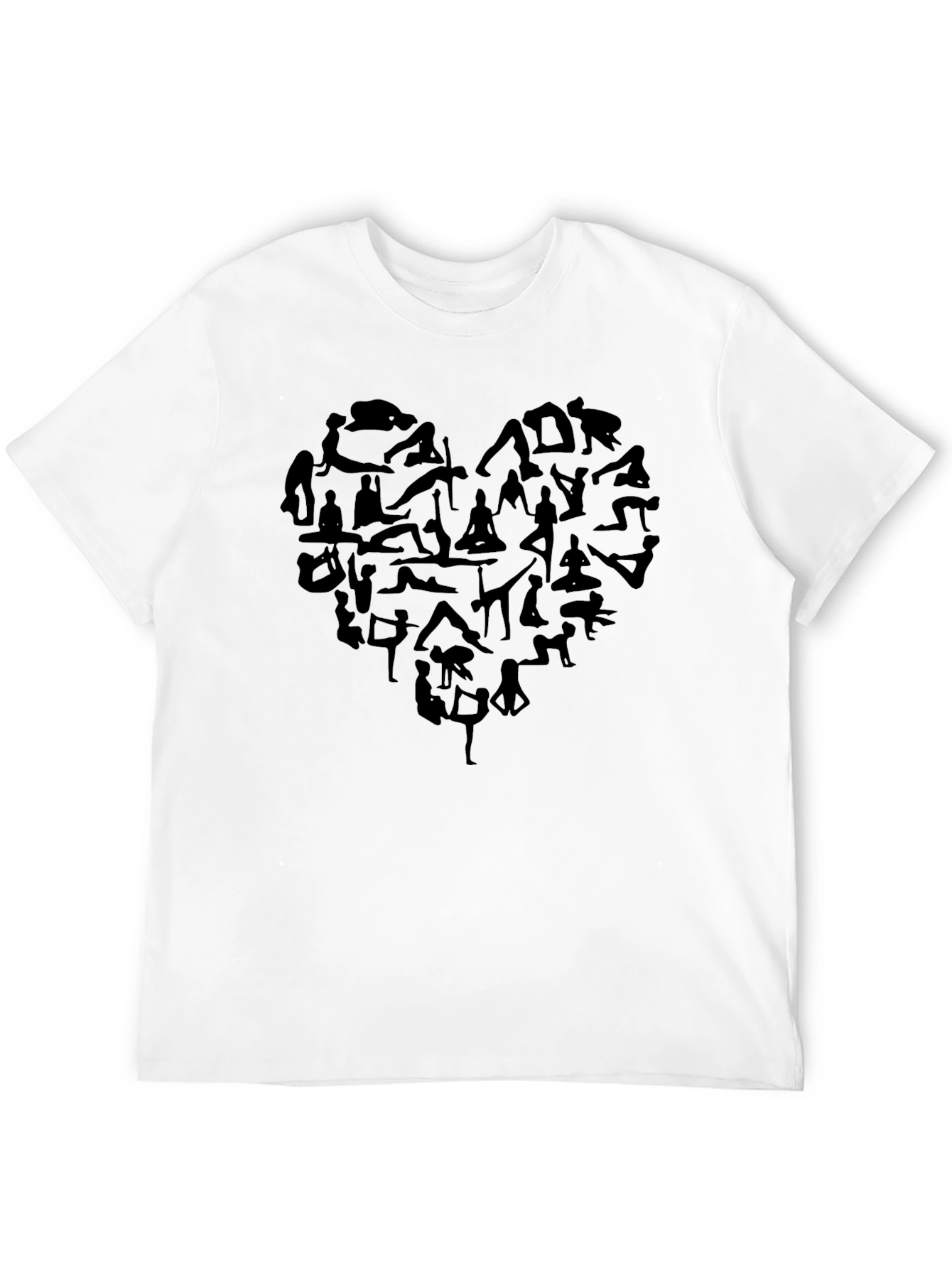 Yoga Heart Graphic Tee - Soft Black T-Shirt