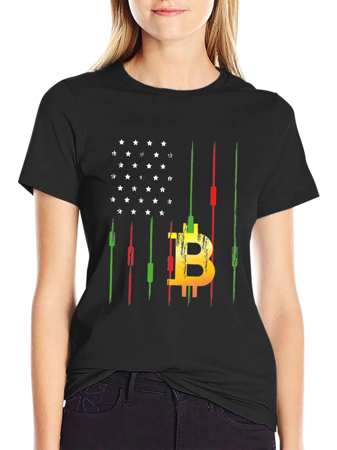 Bitcoin American Flag T-Shirt