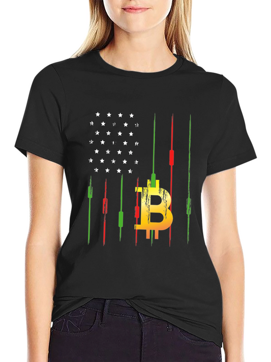 Bitcoin American Flag T-Shirt