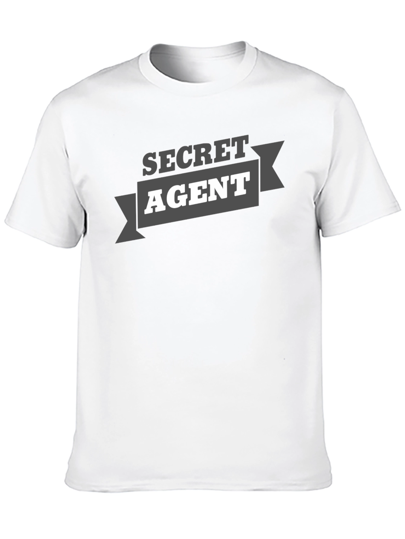 Secret Agent Graphic Tee - Black Cotton T-Shirt
