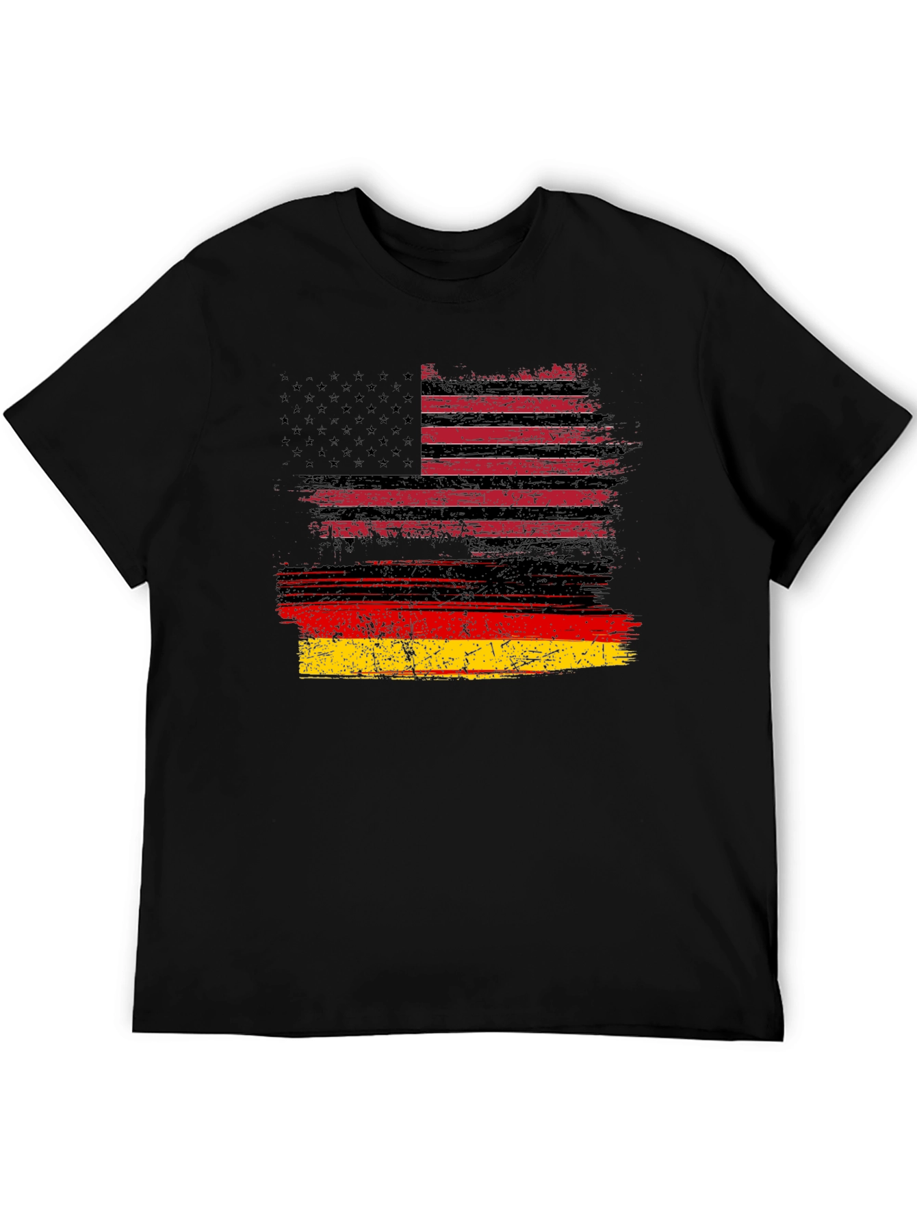 Distressed USA Germany Flag Graphic Tee