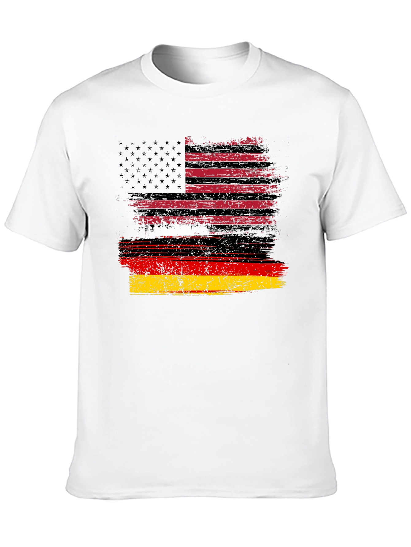 Distressed USA Germany Flag Graphic Tee