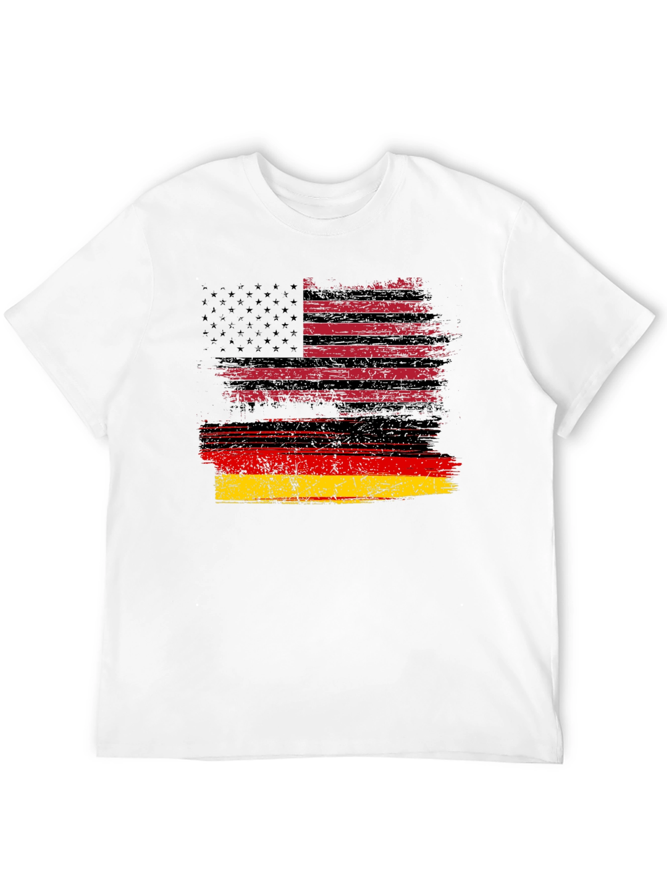 Distressed USA Germany Flag Graphic Tee