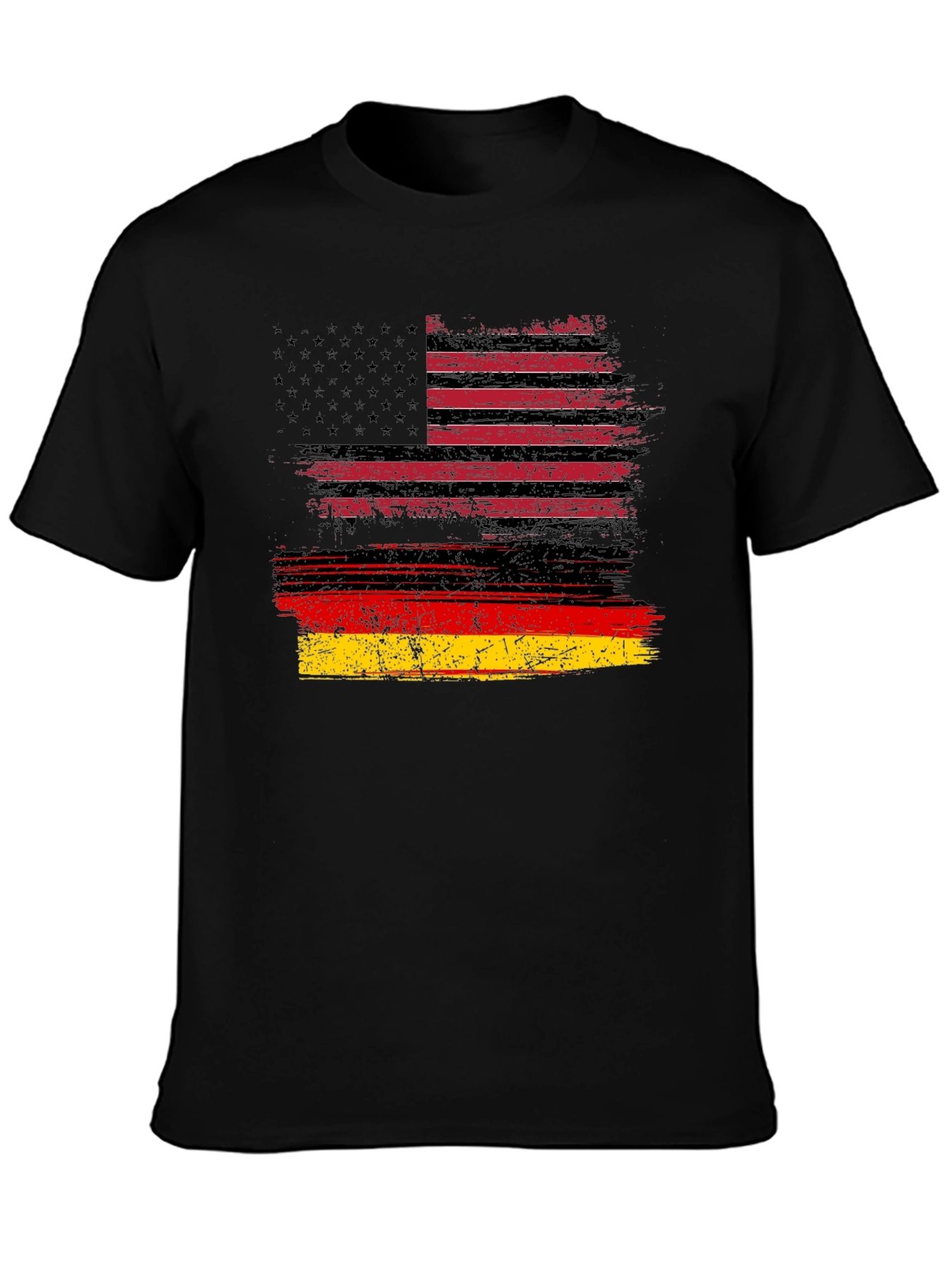 Distressed USA Germany Flag Graphic Tee