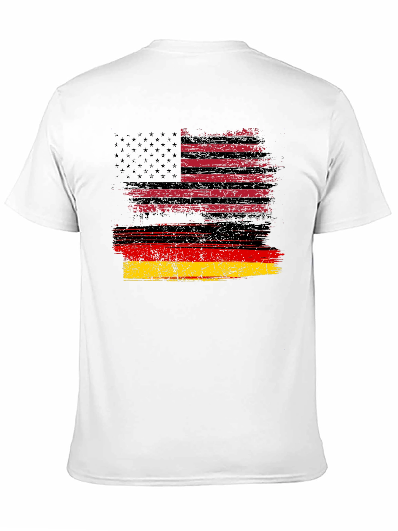 Distressed USA Germany Flag Graphic Tee
