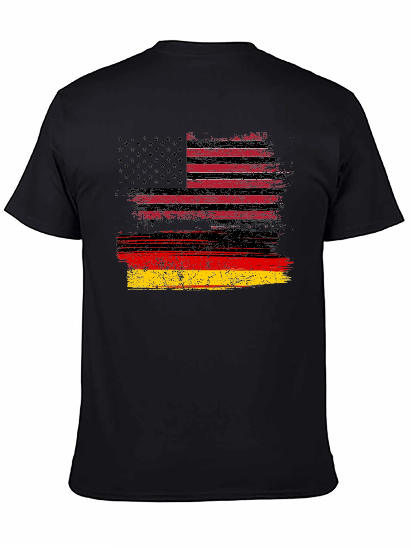Distressed USA Germany Flag Graphic Tee