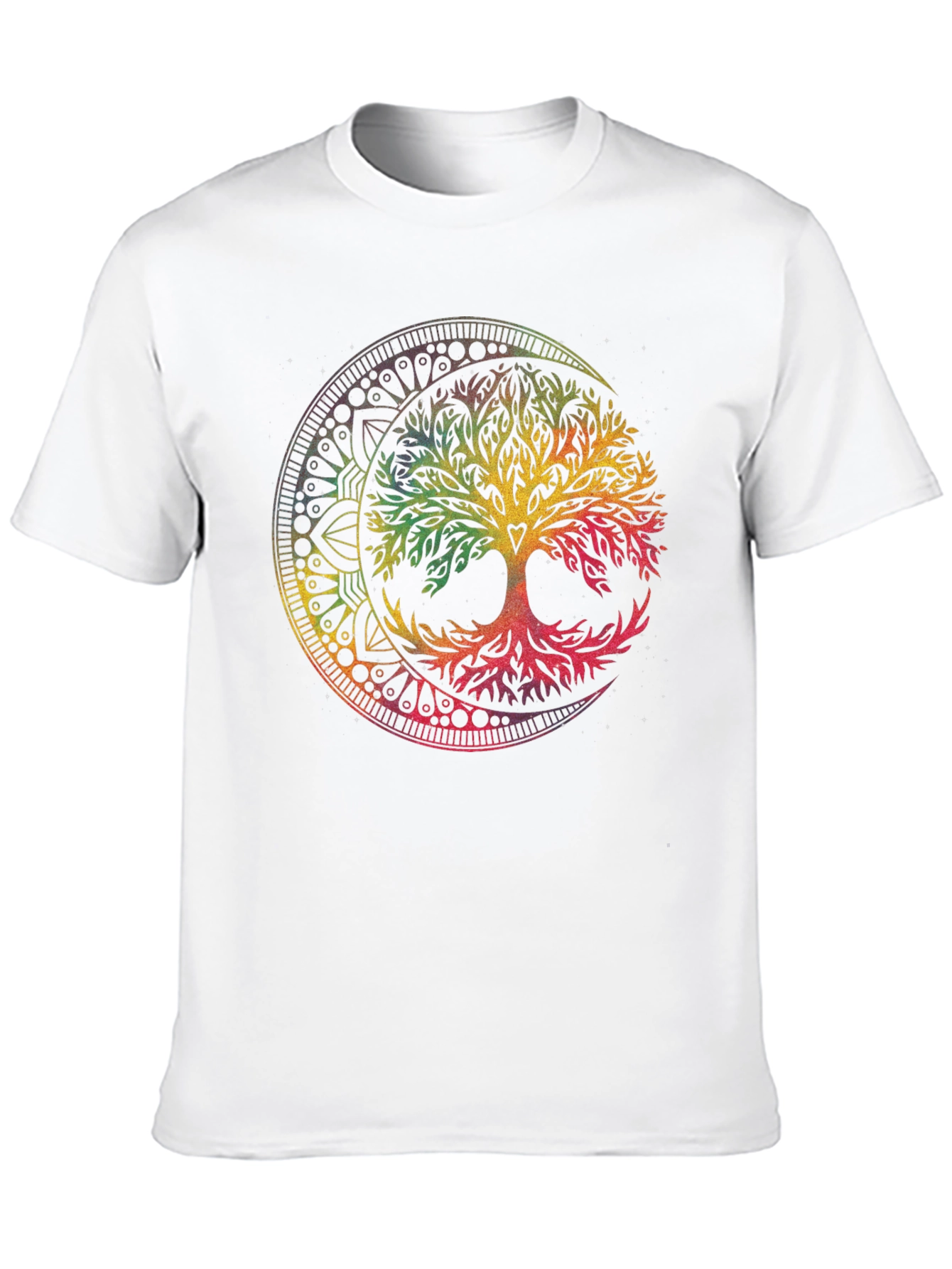 Tree of Life Mandala Graphic T-Shirt - Black