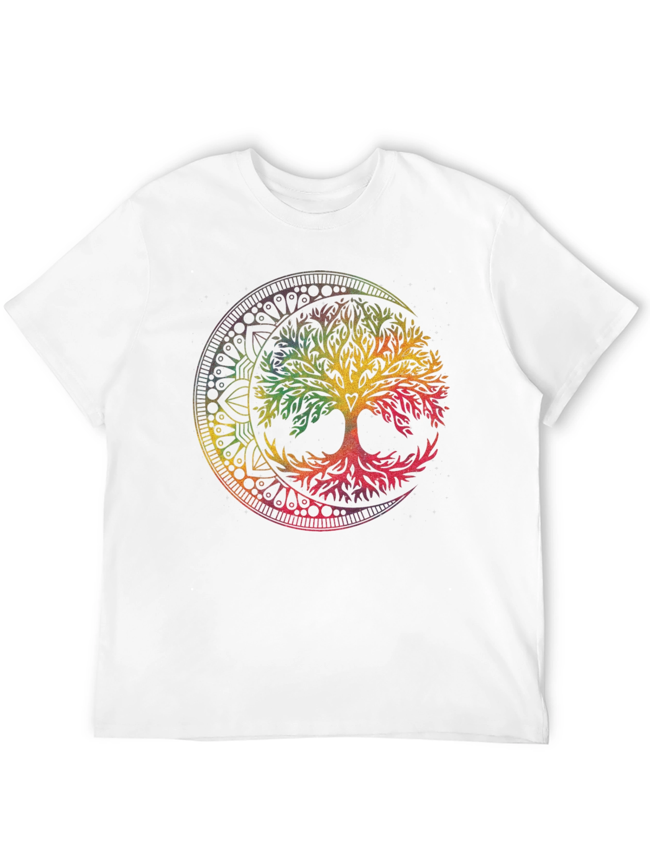 Tree of Life Mandala Graphic T-Shirt - Black