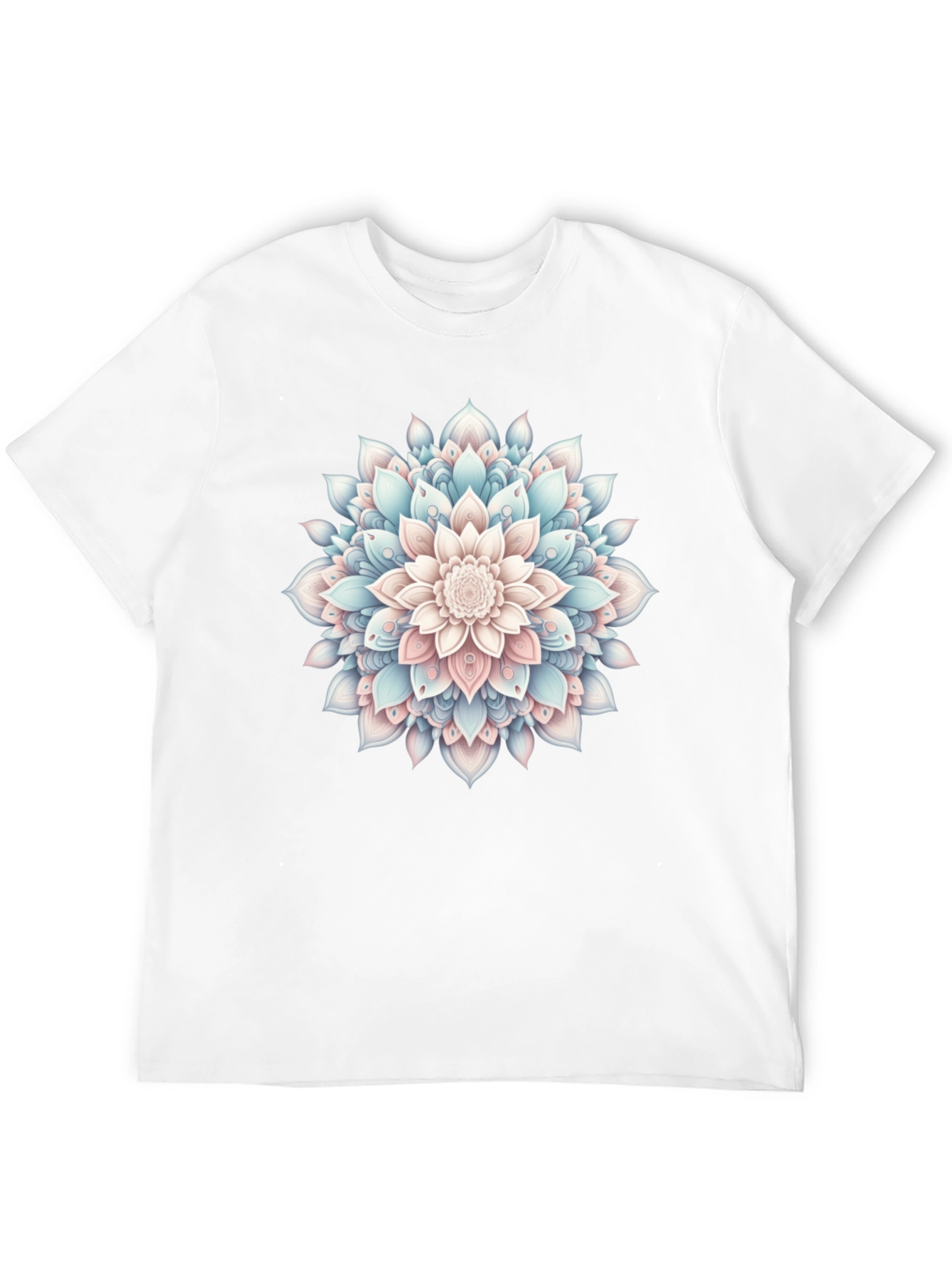 Mandala Flower Graphic Tee - Casual Style