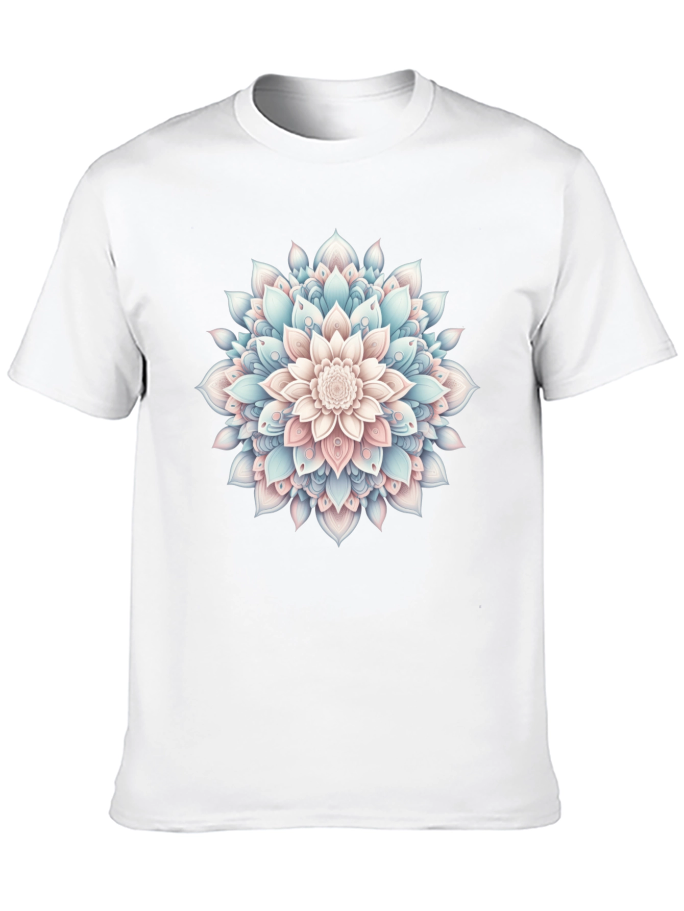 Mandala Flower Graphic Tee - Casual Style