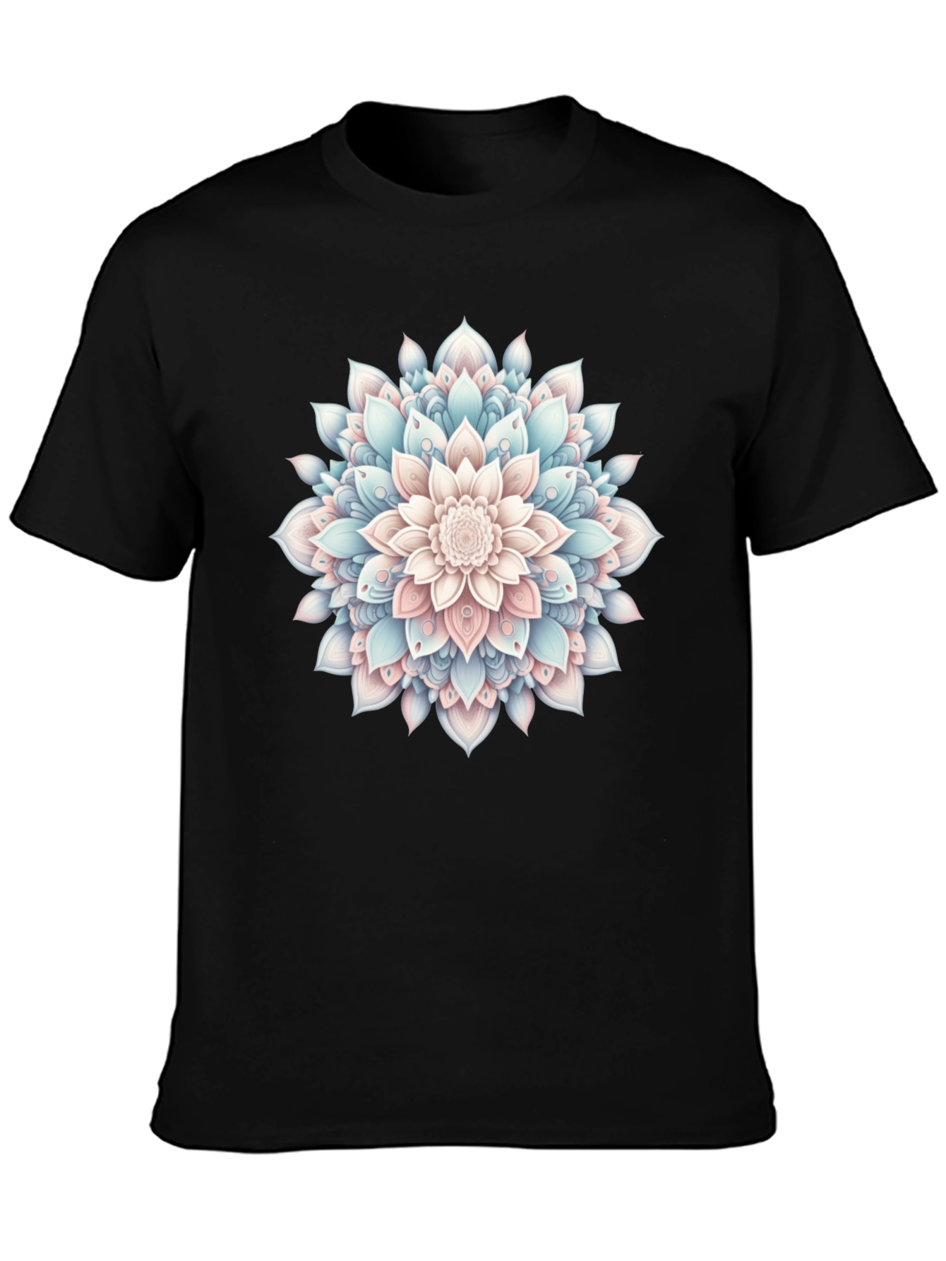 Mandala Flower Graphic Tee - Casual Style