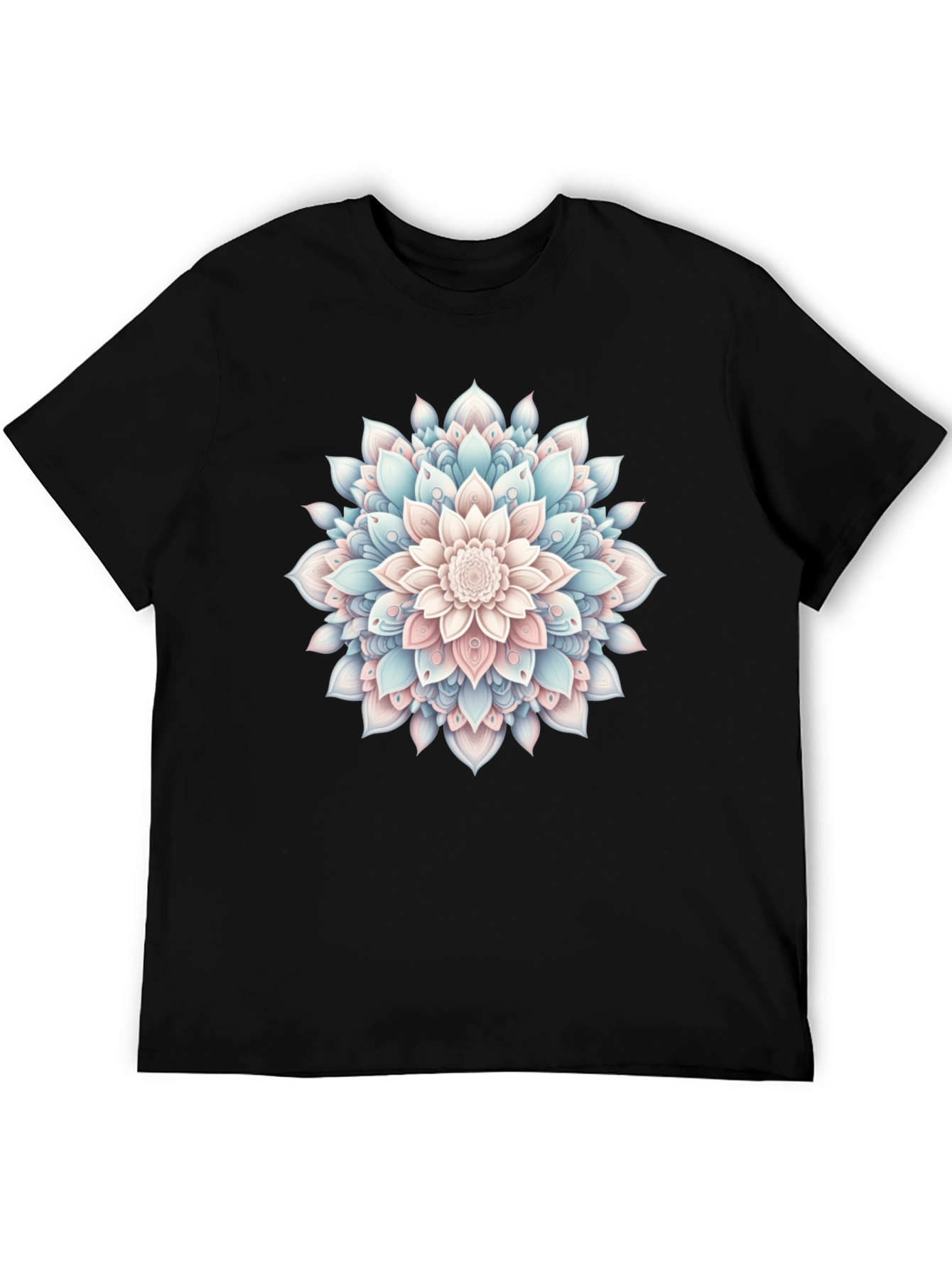 Mandala Flower Graphic Tee - Casual Style