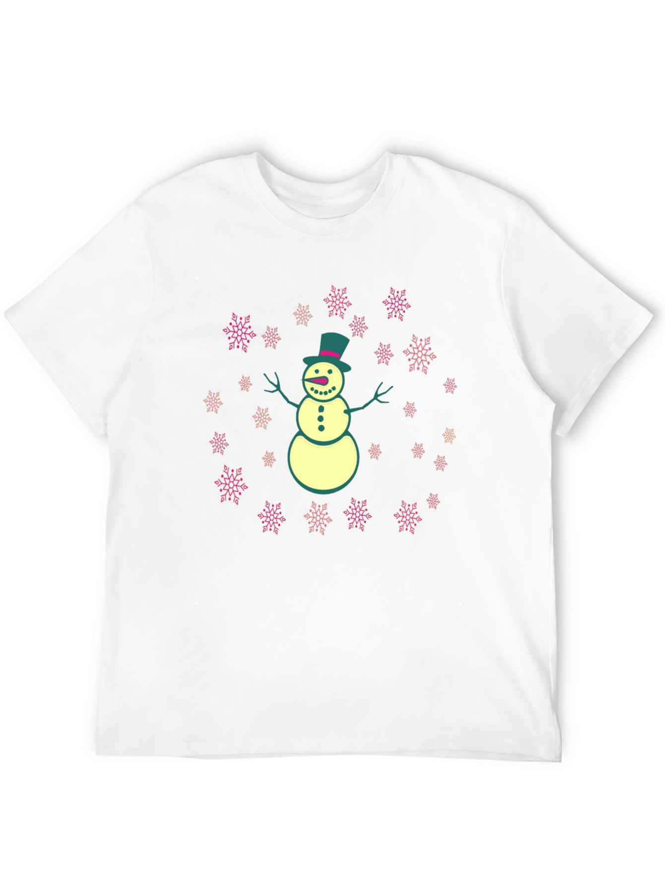 Snowman Snowflake T-Shirt - Festive Holiday Tee