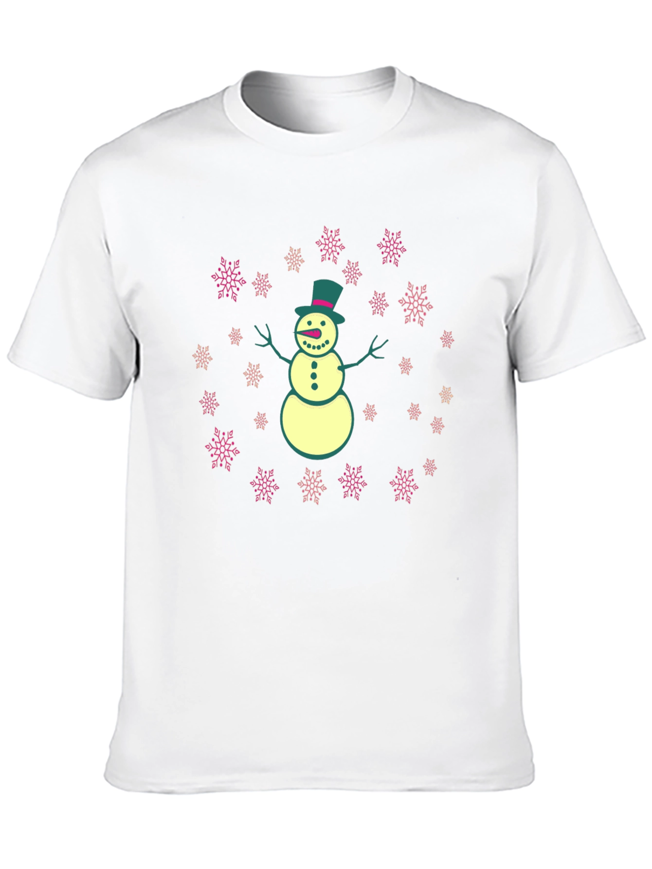 Snowman Snowflake T-Shirt - Festive Holiday Tee