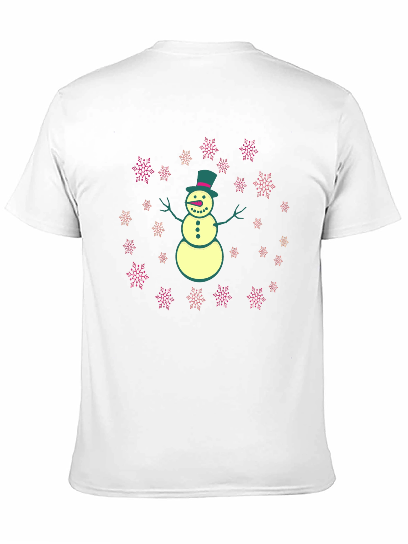 Snowman Snowflake T-Shirt - Festive Holiday Tee