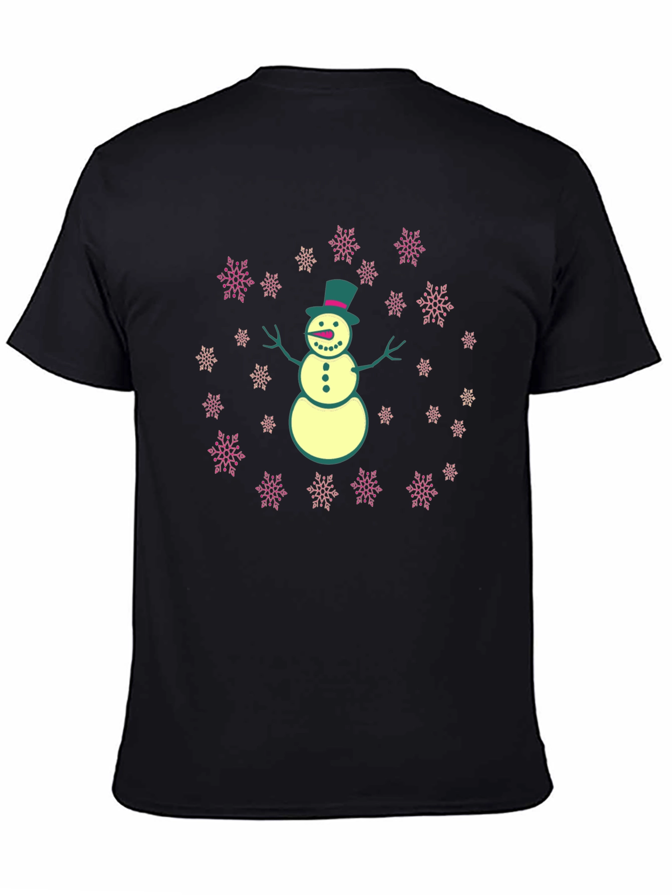Snowman Snowflake T-Shirt - Festive Holiday Tee