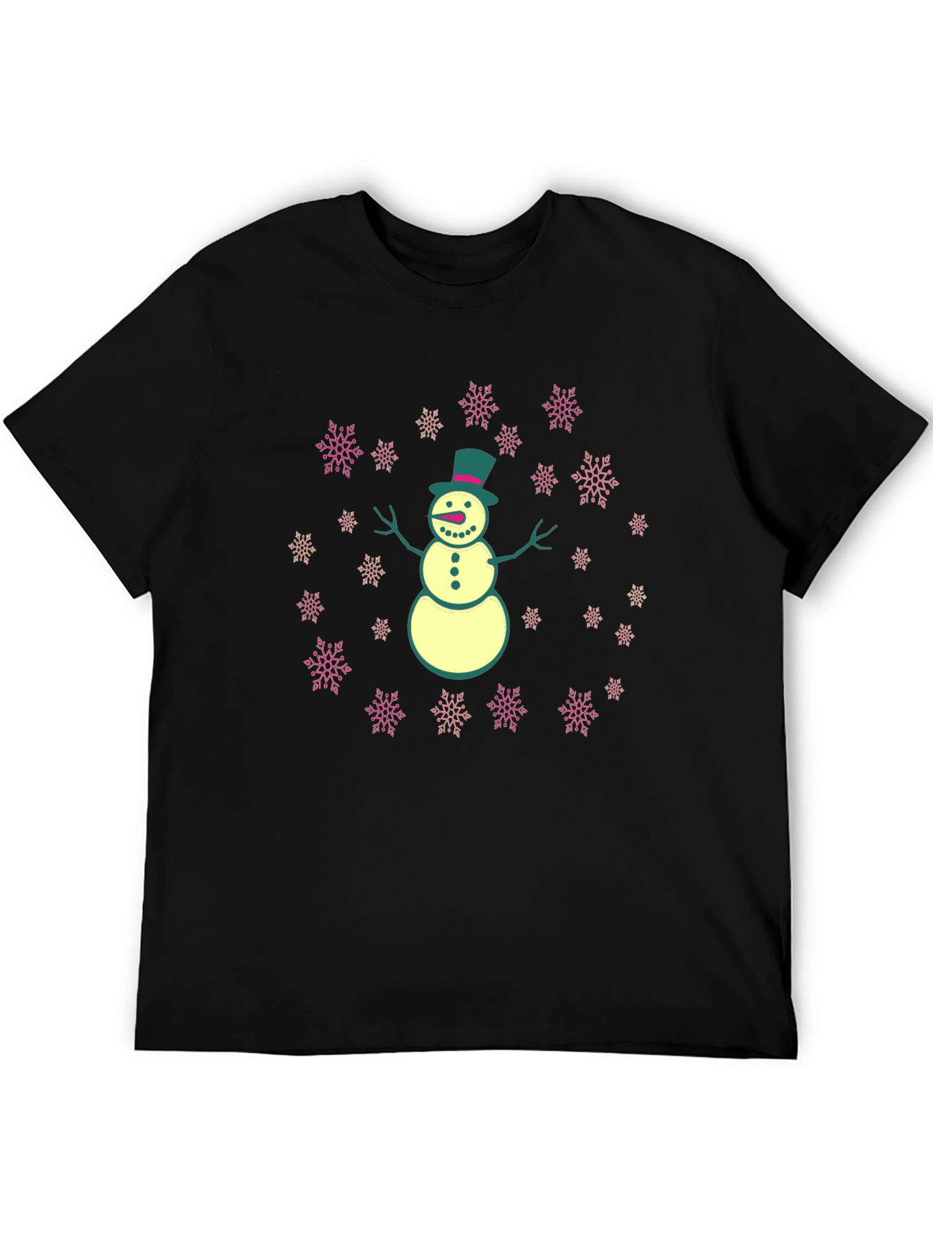 Snowman Snowflake T-Shirt - Festive Holiday Tee