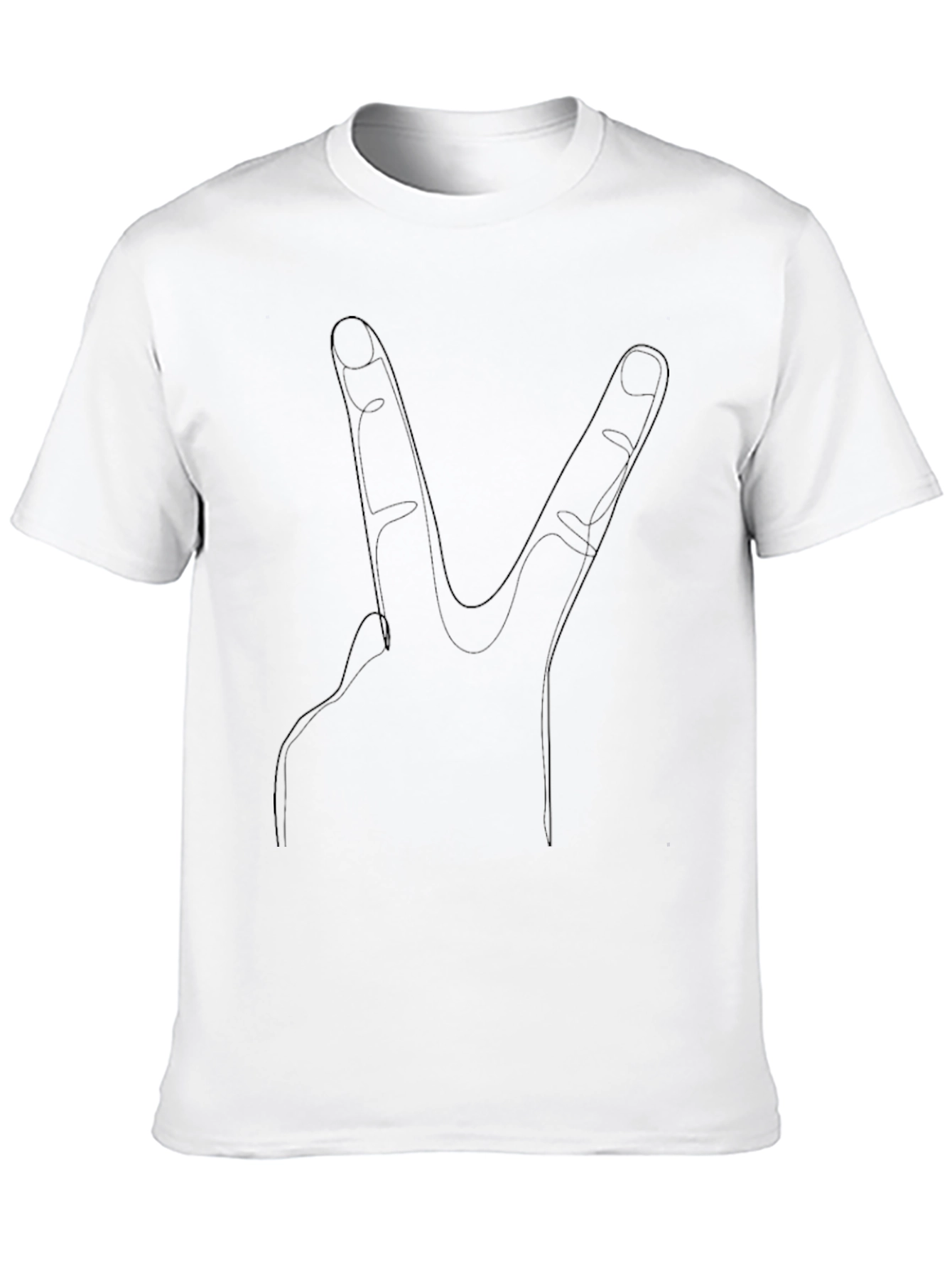Minimalist Peace Sign Black T-Shirt