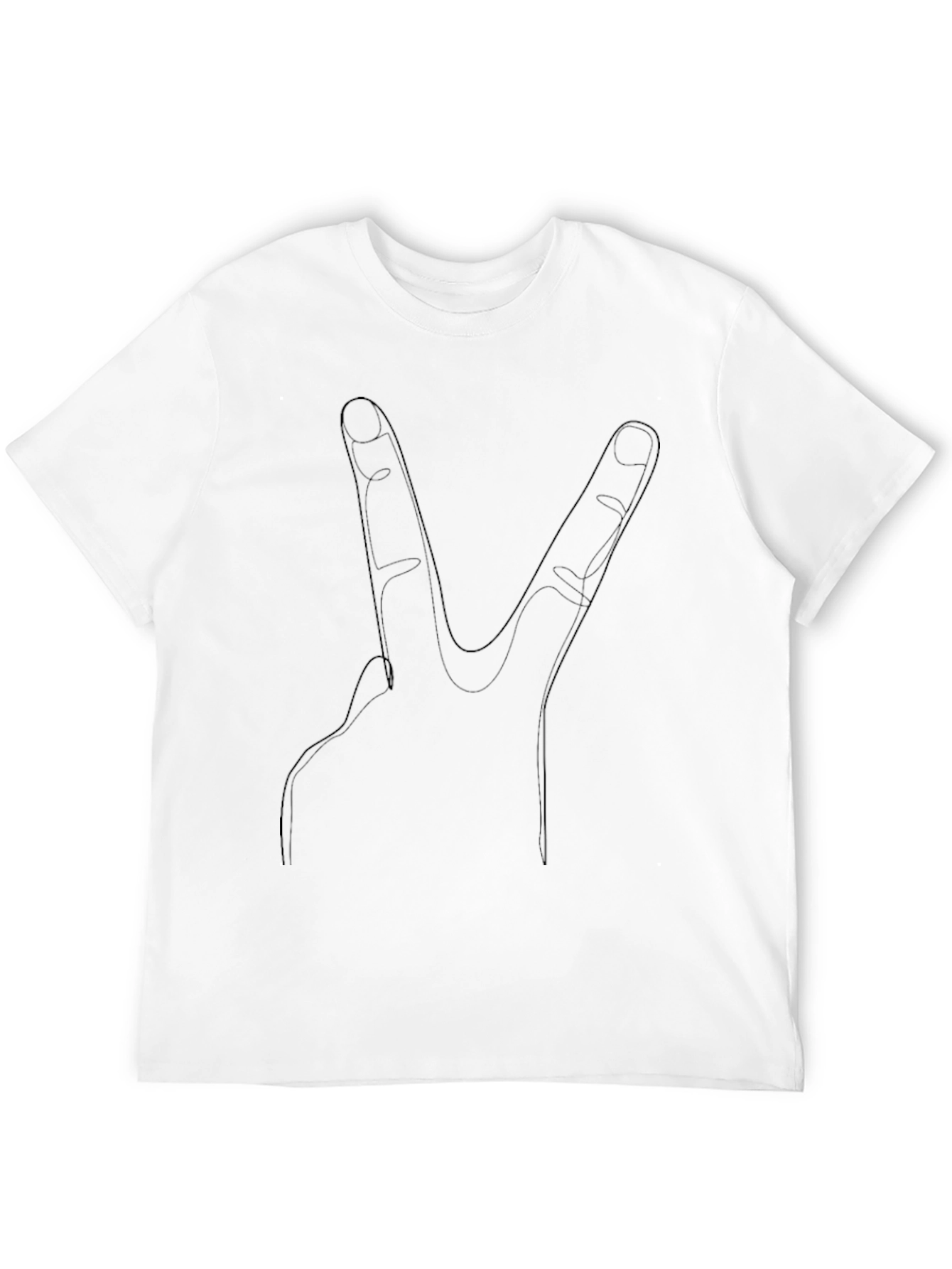 Minimalist Peace Sign Black T-Shirt