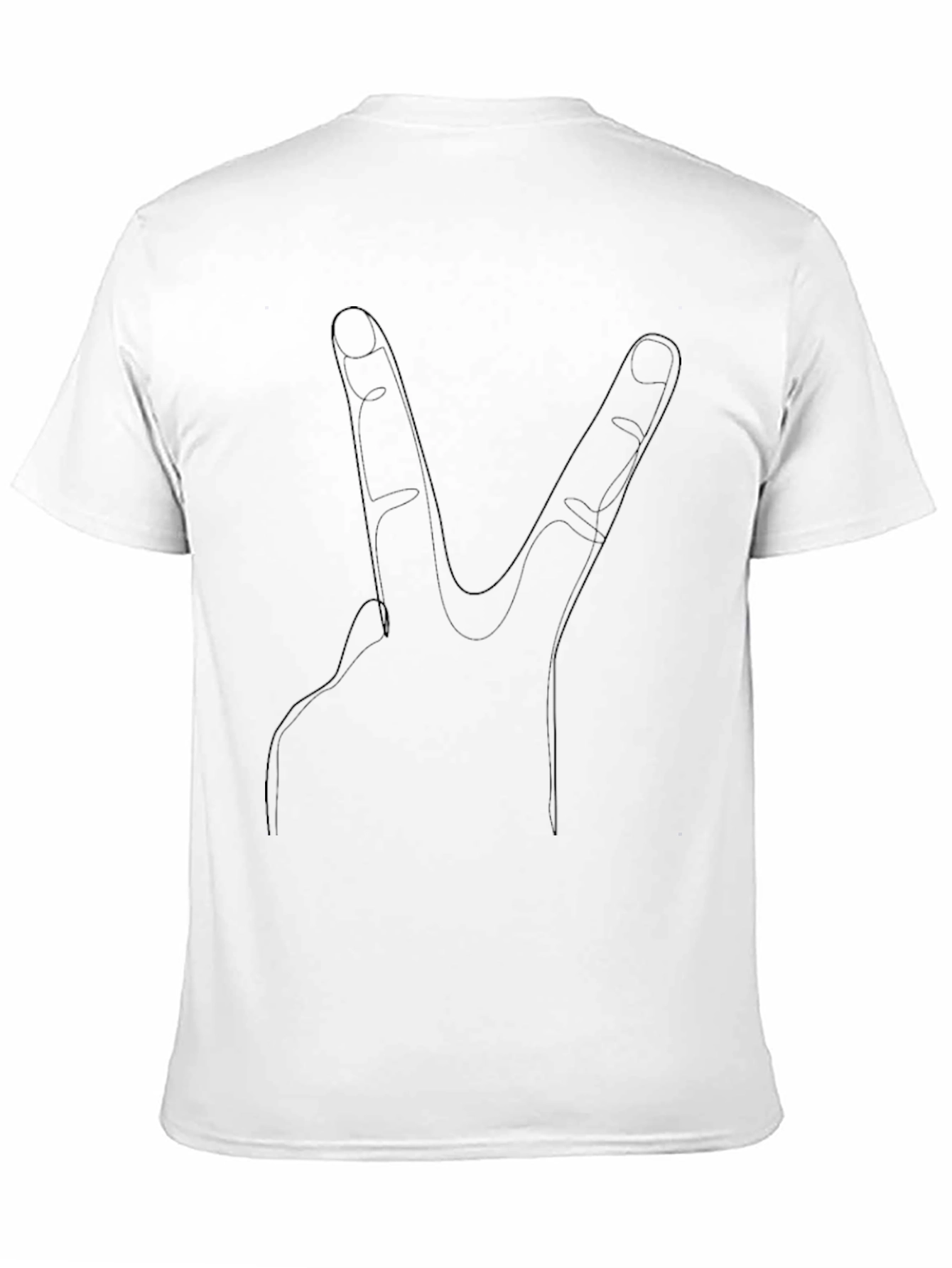 Minimalist Peace Sign Black T-Shirt