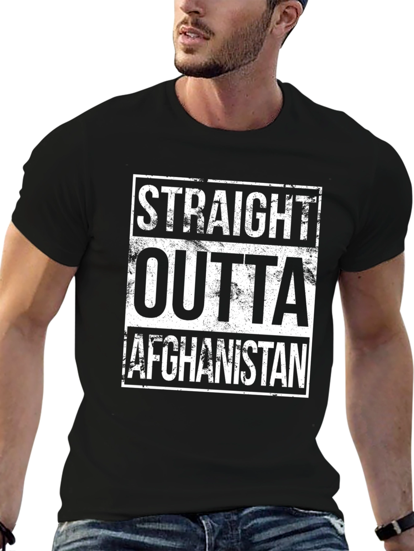 Straight Outta Afghanistan Graphic Tee - Black