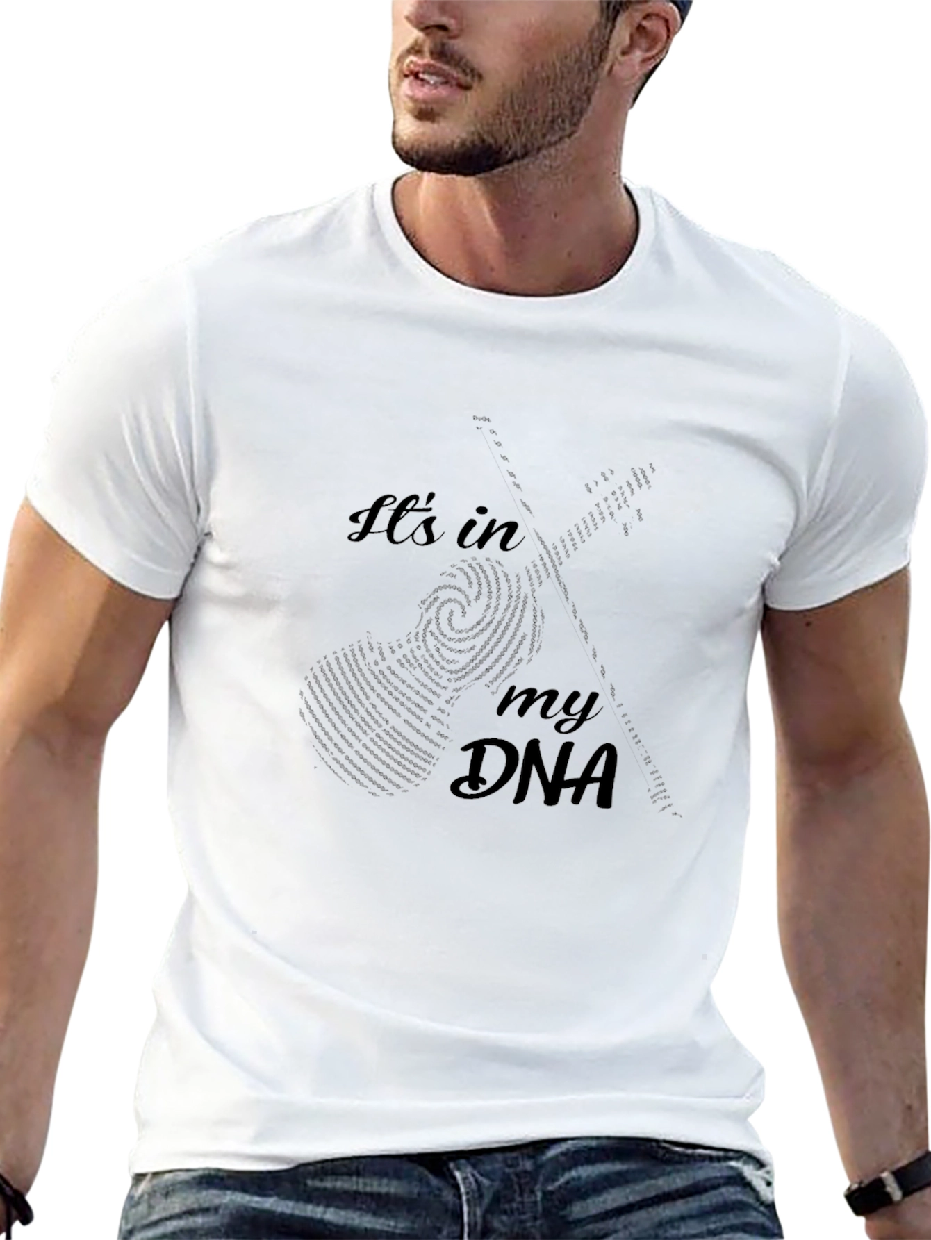 Its in My DNA Guitar Fingerprint Graphic Tee