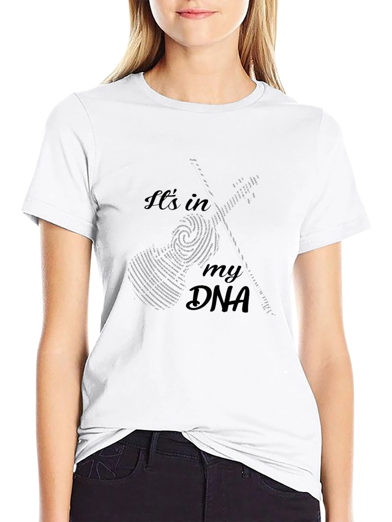 Its in My DNA Guitar Fingerprint Graphic Tee