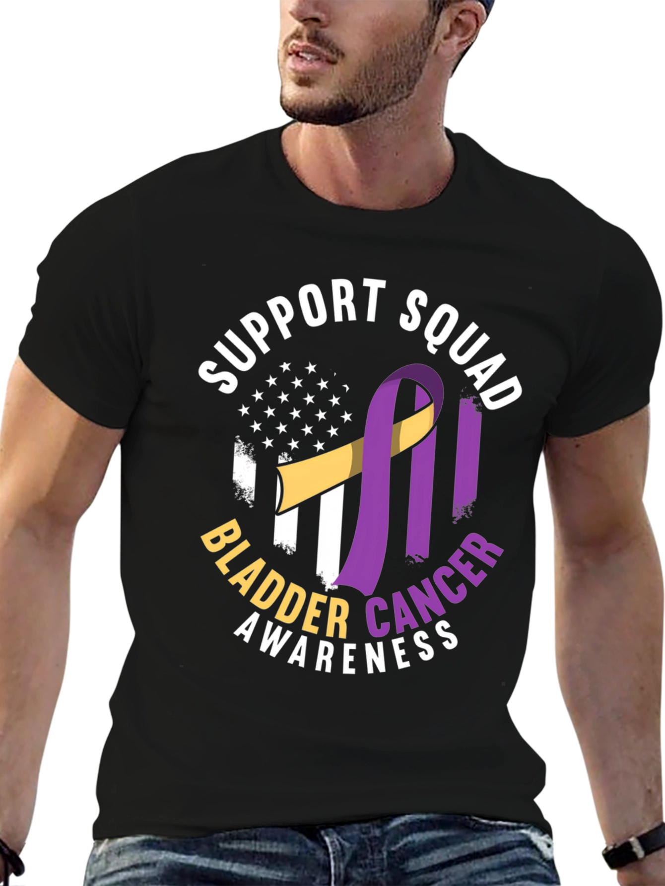 Bladder Cancer Awareness Support Squad T-Shirt