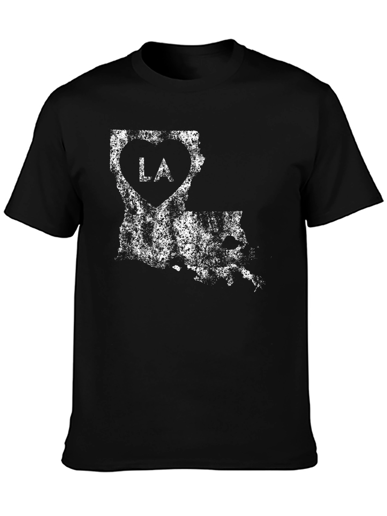 Louisiana State Heart T-Shirt - Distressed Style