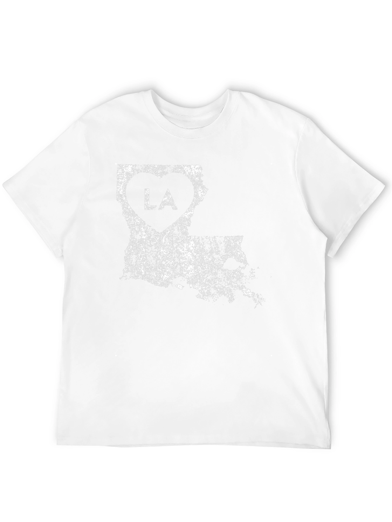 Louisiana State Heart T-Shirt - Distressed Style