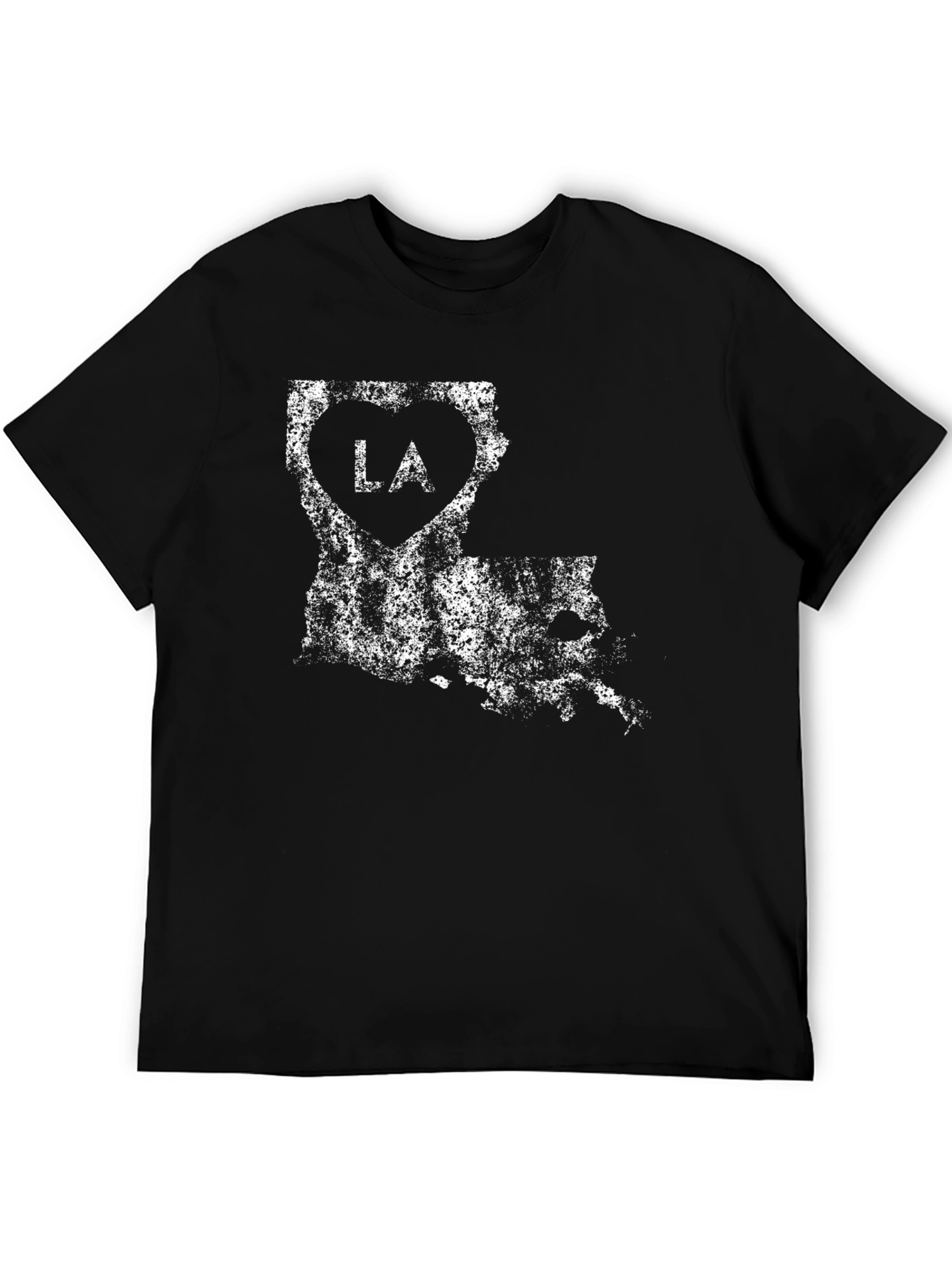 Louisiana State Heart T-Shirt - Distressed Style
