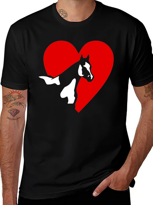 Horse Lovers T-Shirt: Heart Horse Graphic Tee
