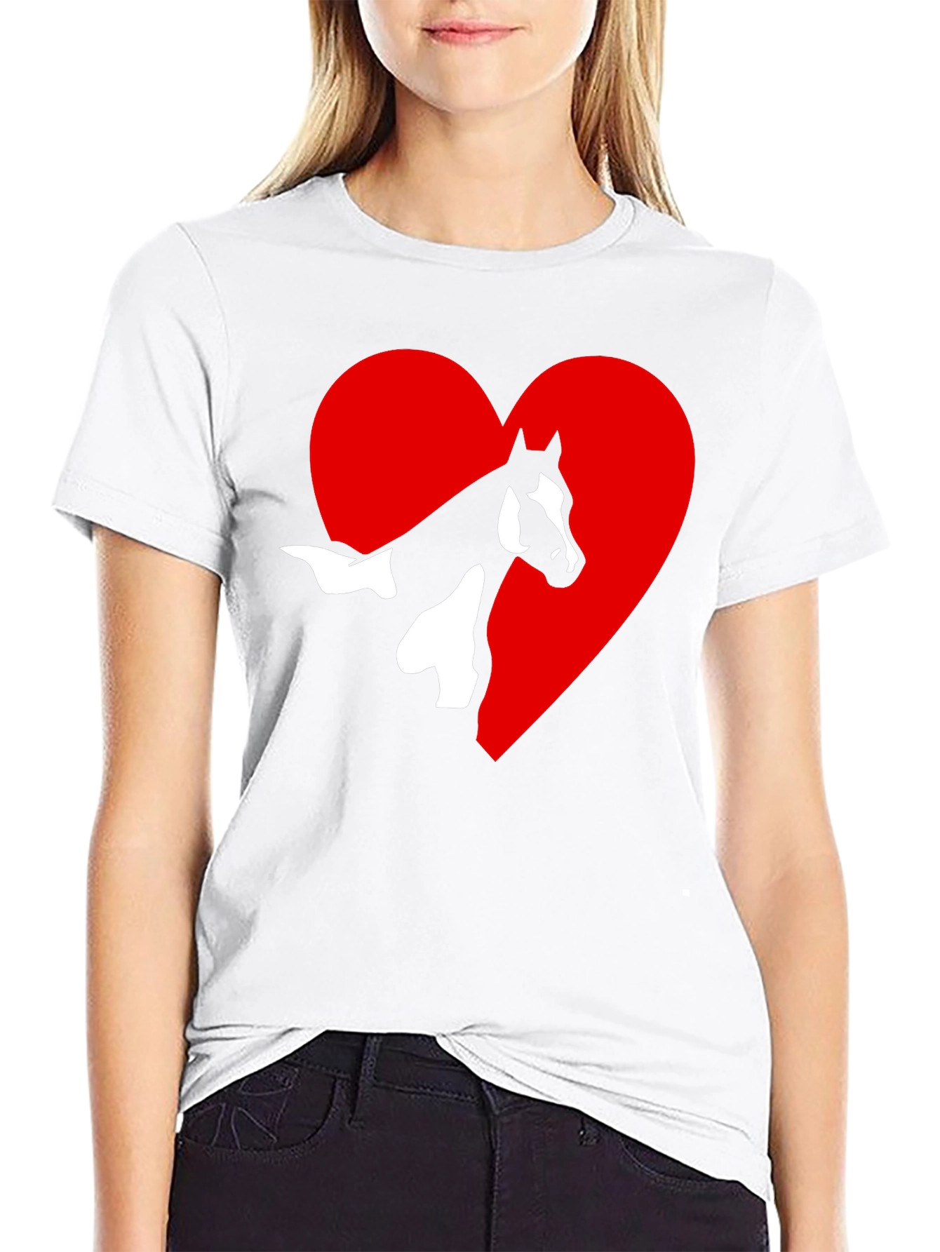 Horse Lovers T-Shirt: Heart Horse Graphic Tee