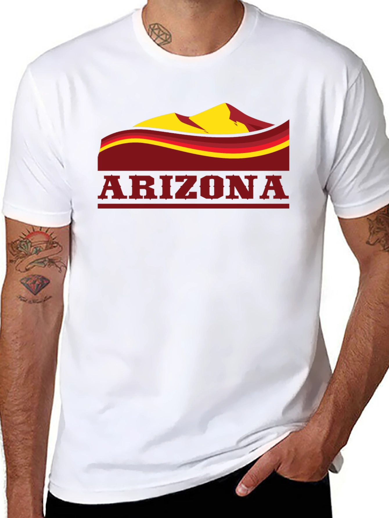 Arizona Graphic T-Shirt - Black Cotton Blend Tee