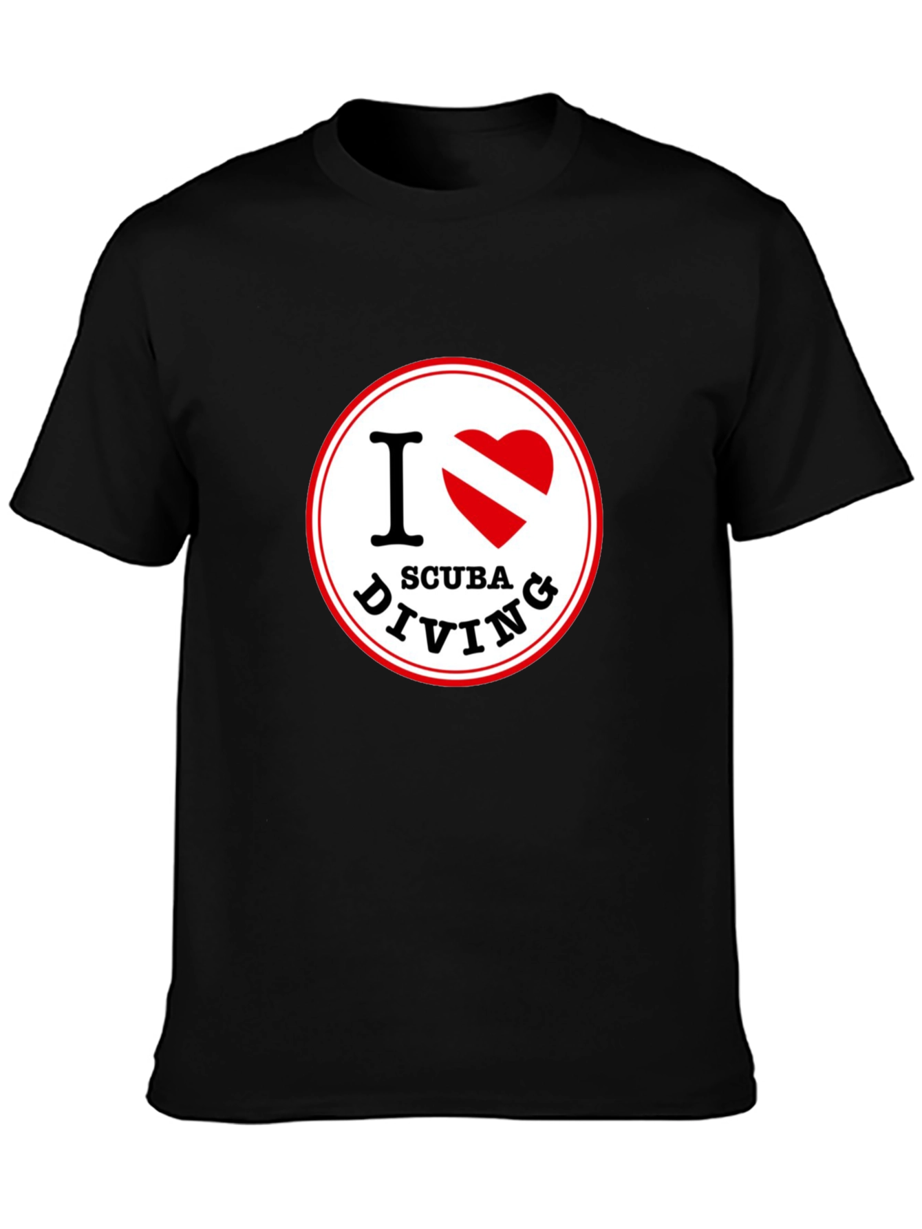 I Love Scuba Diving Graphic Tee - Black