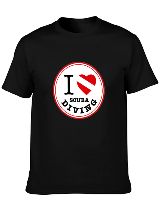 I Love Scuba Diving Graphic Tee - Black