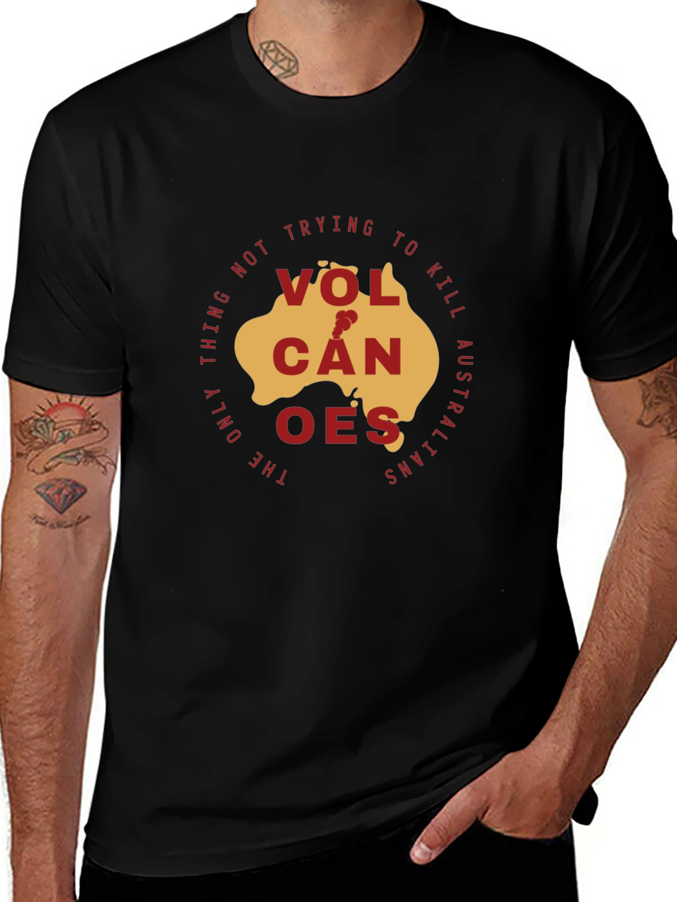 Volcanoes Australia Graphic T-Shirt