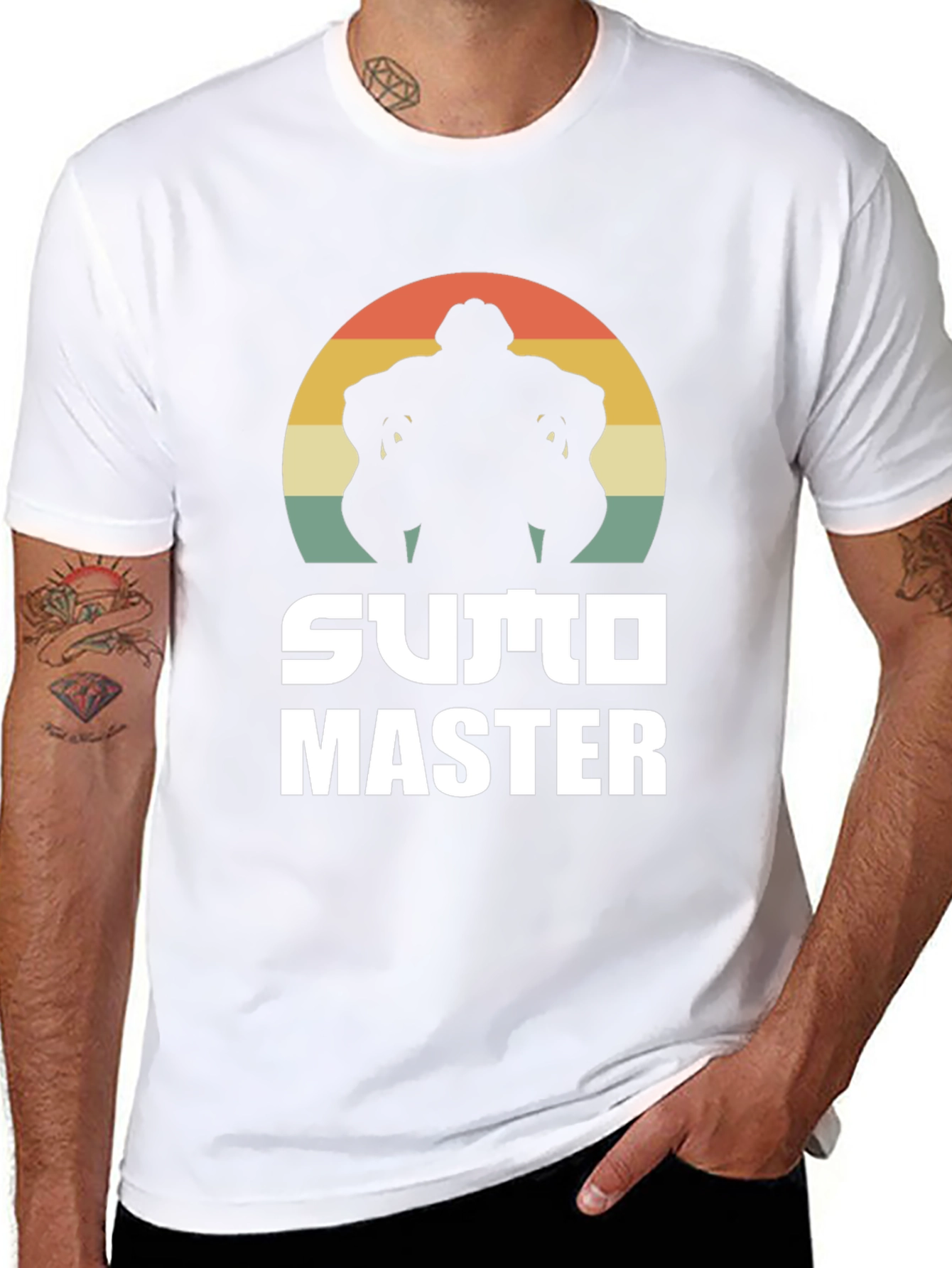 Sumo Master Graphic Tee - Retro Wrestler T-Shirt