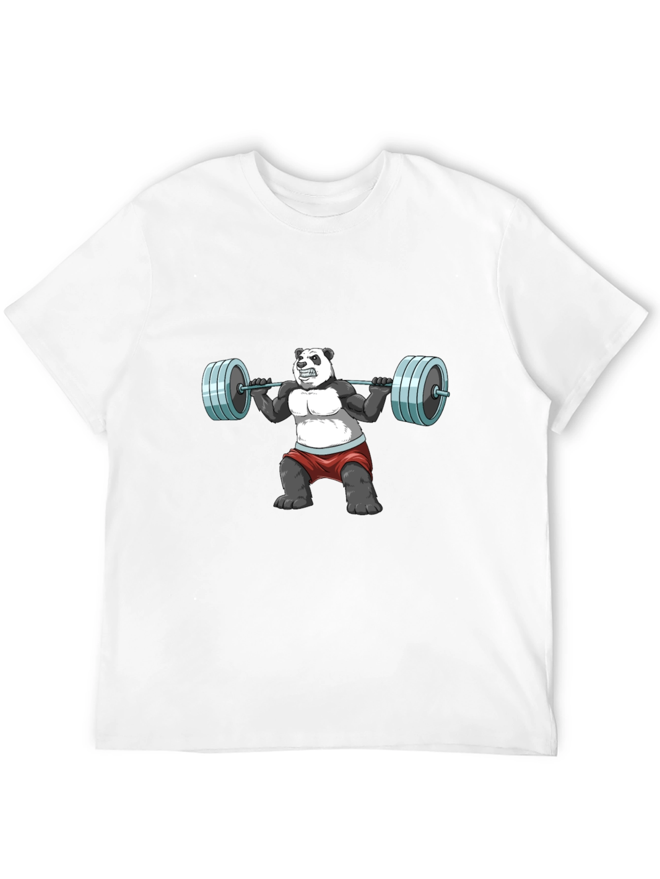 Weightlifting Panda Graphic T-Shirt
