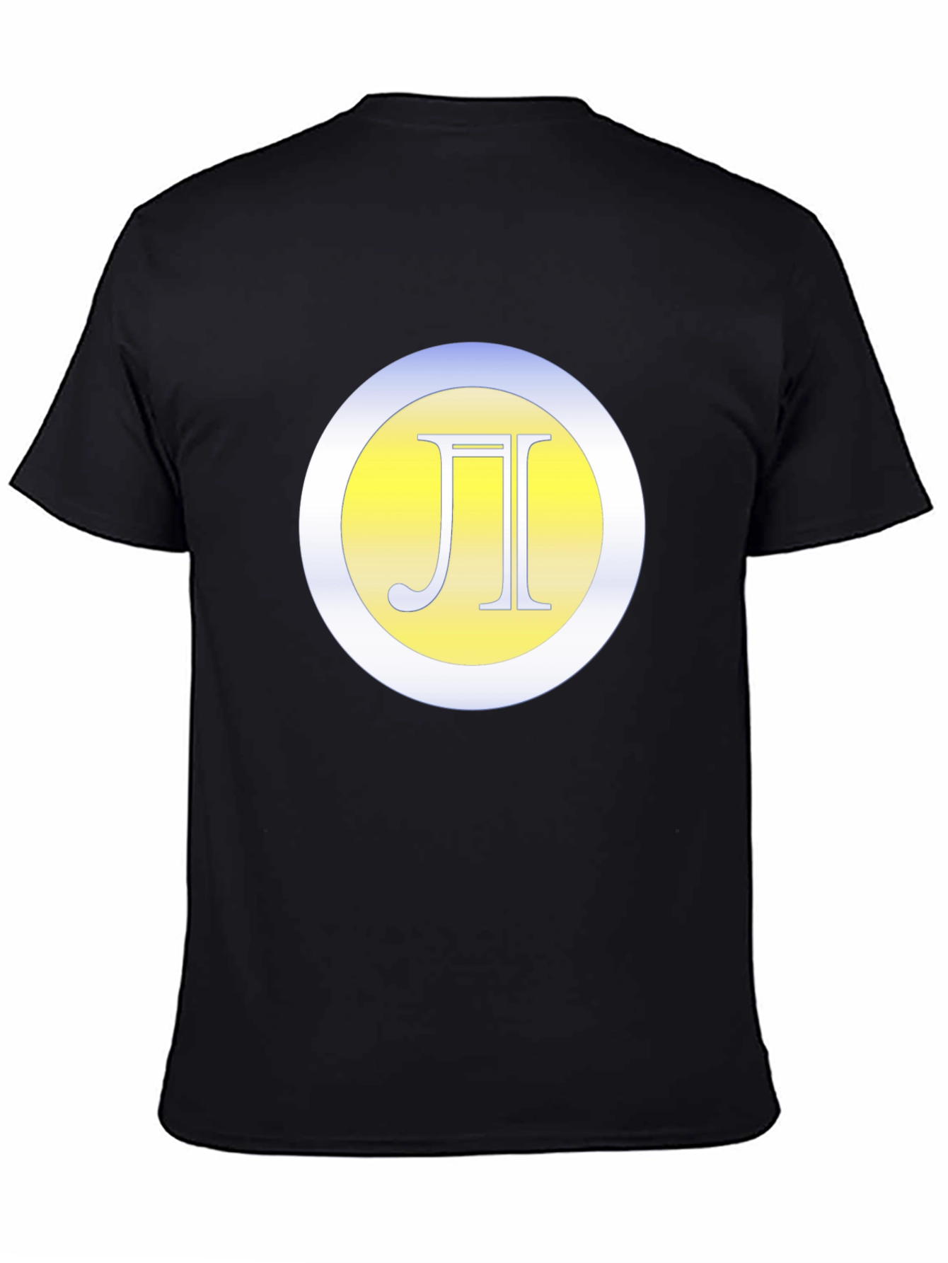 Black T-Shirt with Letter Logo
