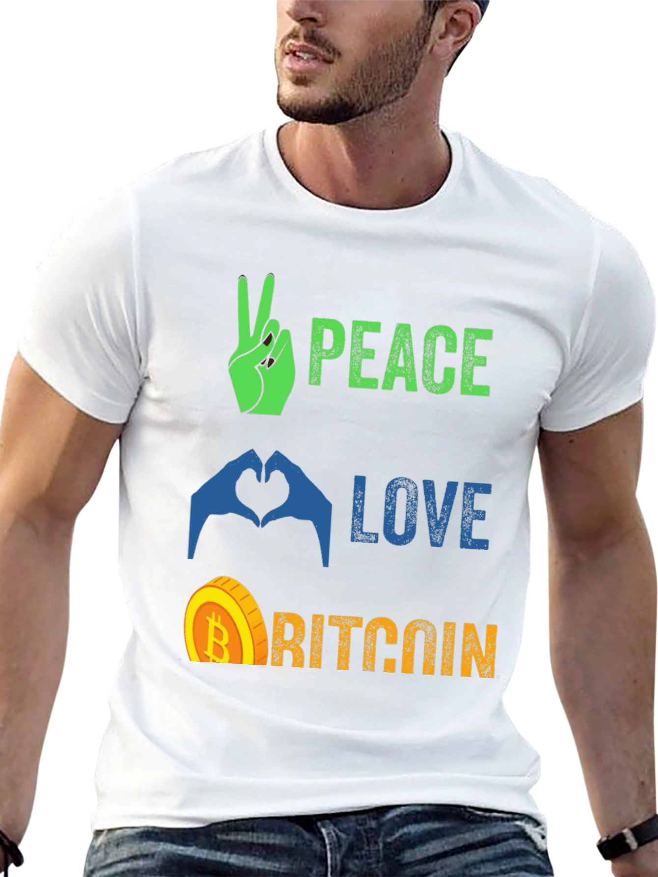 Peace Love Bitcoin T-Shirt